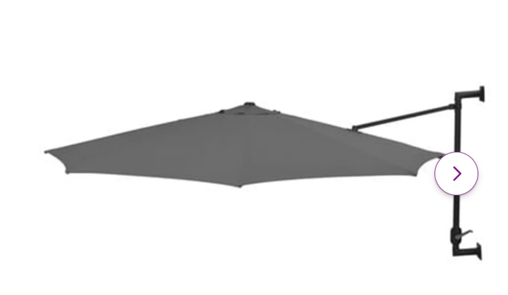 3m Wall Mounted Parasol. RRP £479.99. Made of UV protective and anti-fade polyester, the parasol
