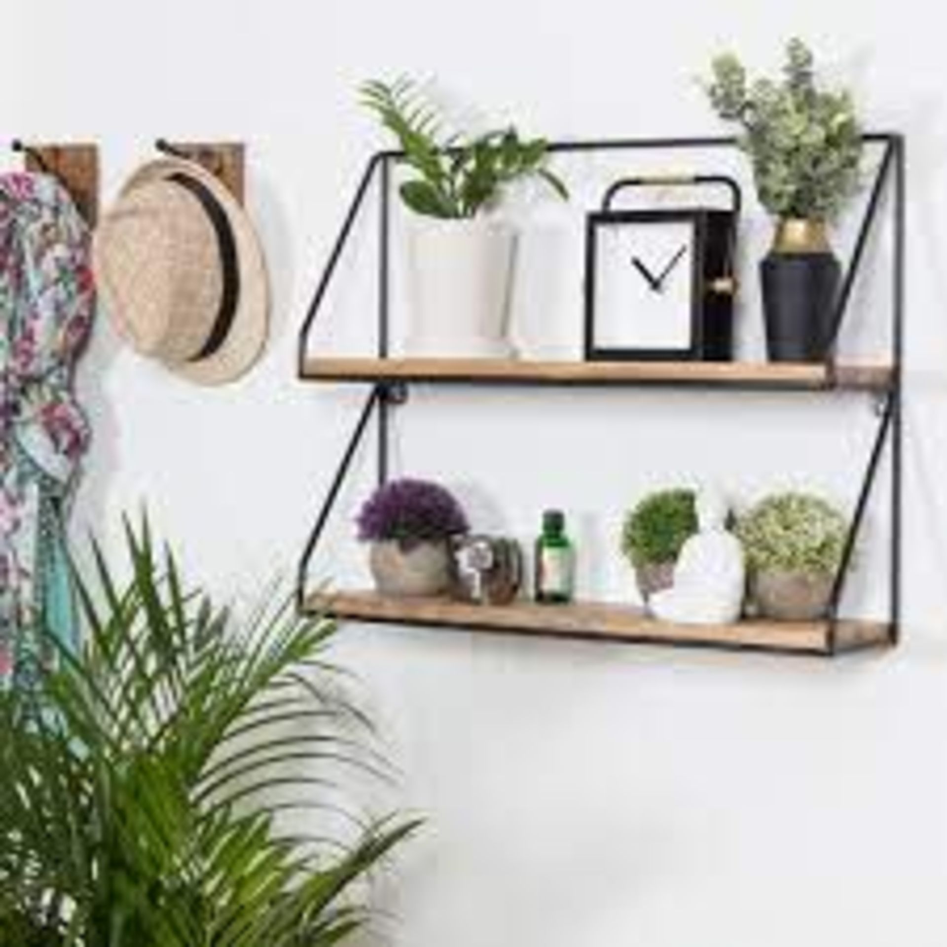 Kendal 2 Piece Accent Shelf. RRP £95.00. This 2-Tier Floating Wall Shelf is the quintessential 2-