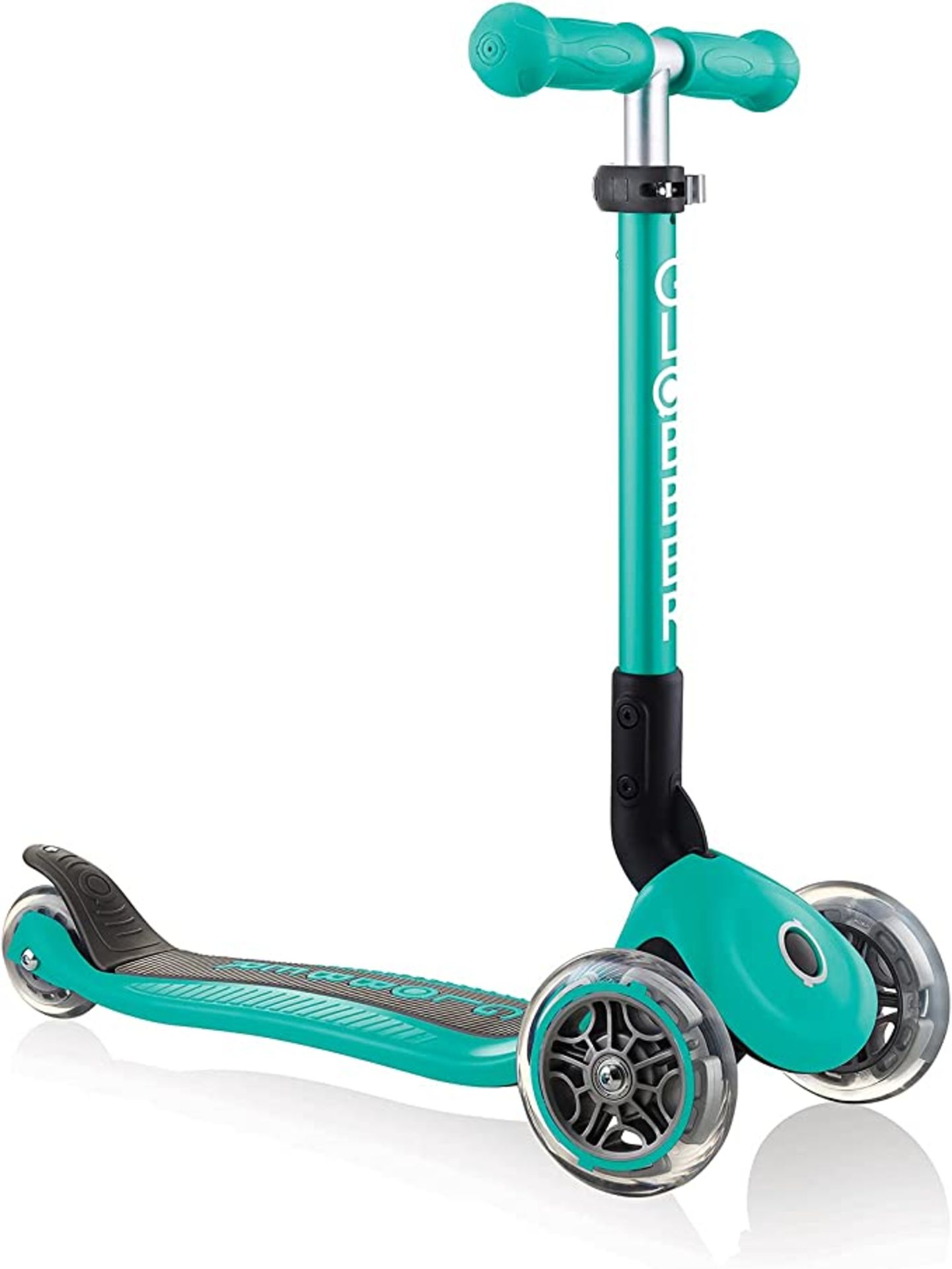 Globber Junior Foldable Emerald - Kids 3 Wheel Scooter For Ages 2+ - Folding With Adjustable