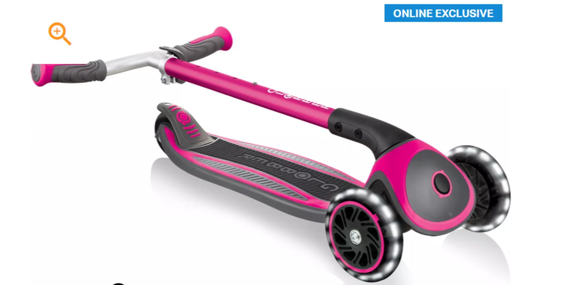 Globber Master Lights Kids Scooter - Deep Pink. RRP £125.00 3-wheel foldable scooter for kids aged - Image 2 of 2