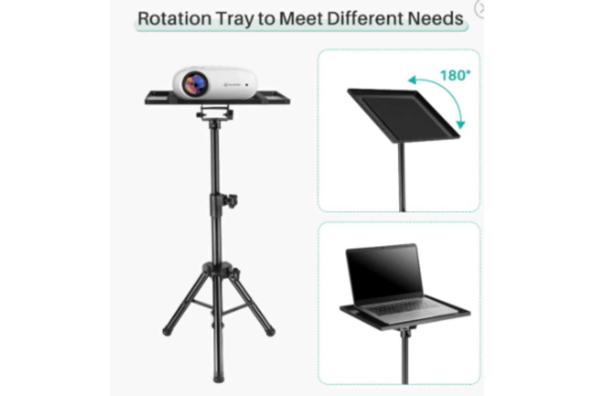 New Boxed VANKYO PT30 Projector Stand. VANKYO Universal Laptop Projector Stand with 15'' x 11'' - Image 2 of 3