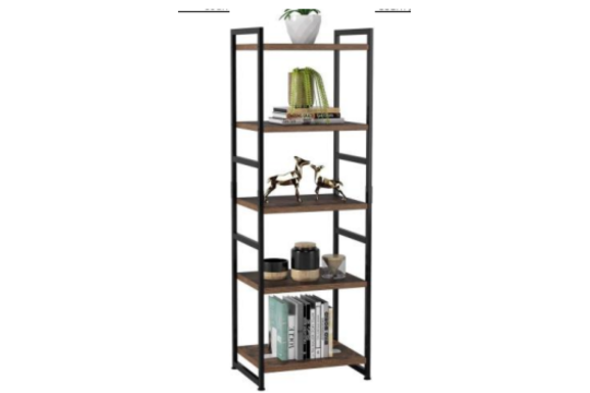 BRAND NEW VINTAGE 5 TIER FREESTANDING BOOKCASE (4529)