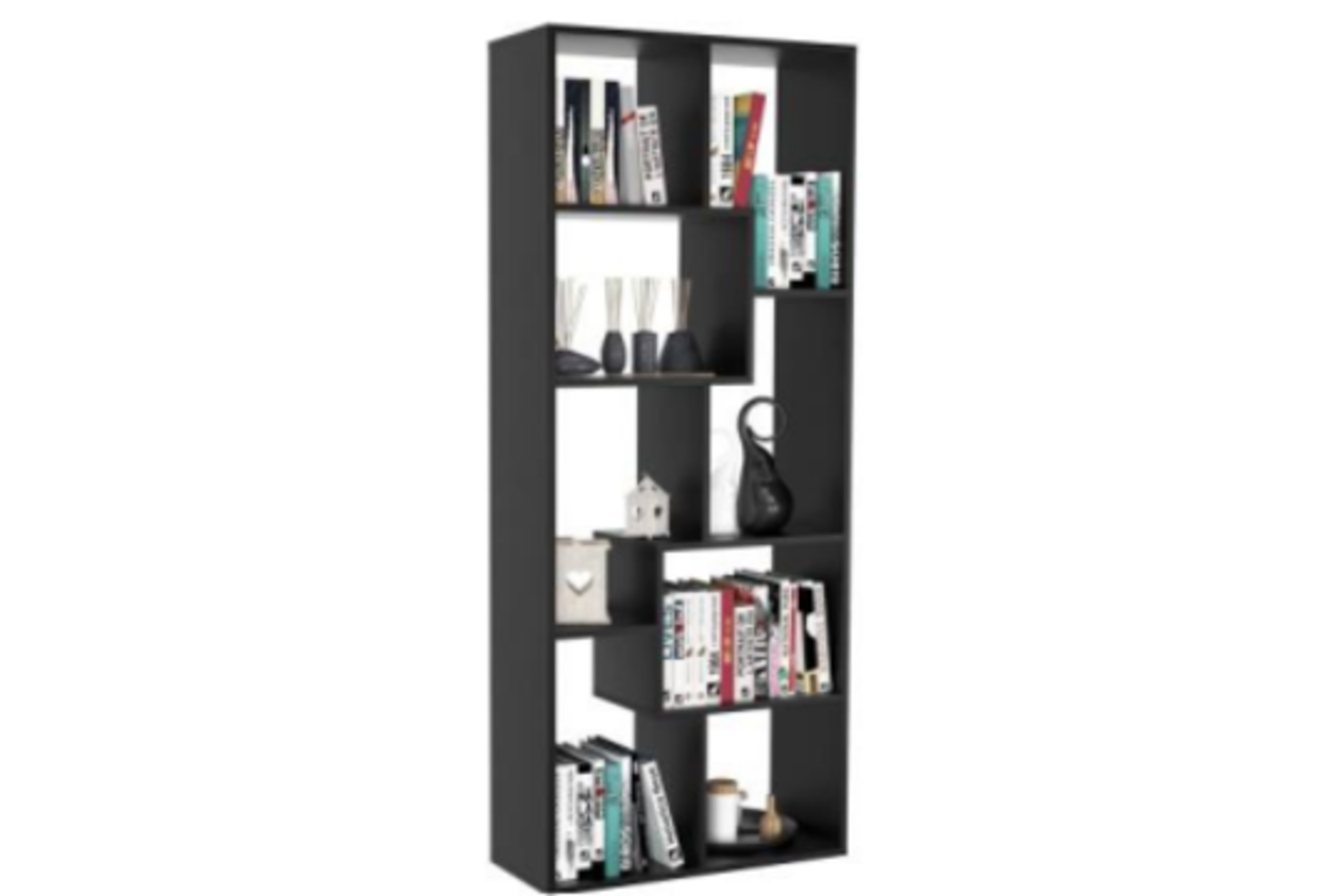 4 X BRAND NEW WOODEN GEOMETRIC BOOKSHELVES (7934)