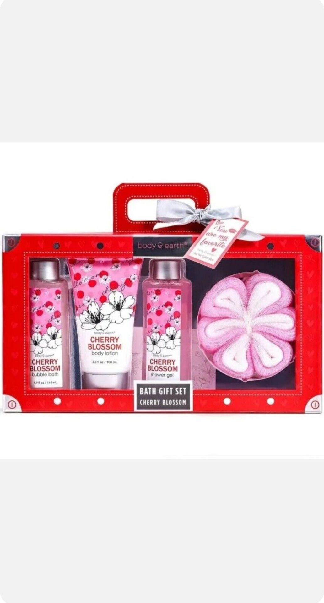 TRADE LOT 48 X NEW BOXED BODY & EARTH Cherry Blossom 4 Piece Gift Sets. RRP £19.99 each. (BFF-BP-