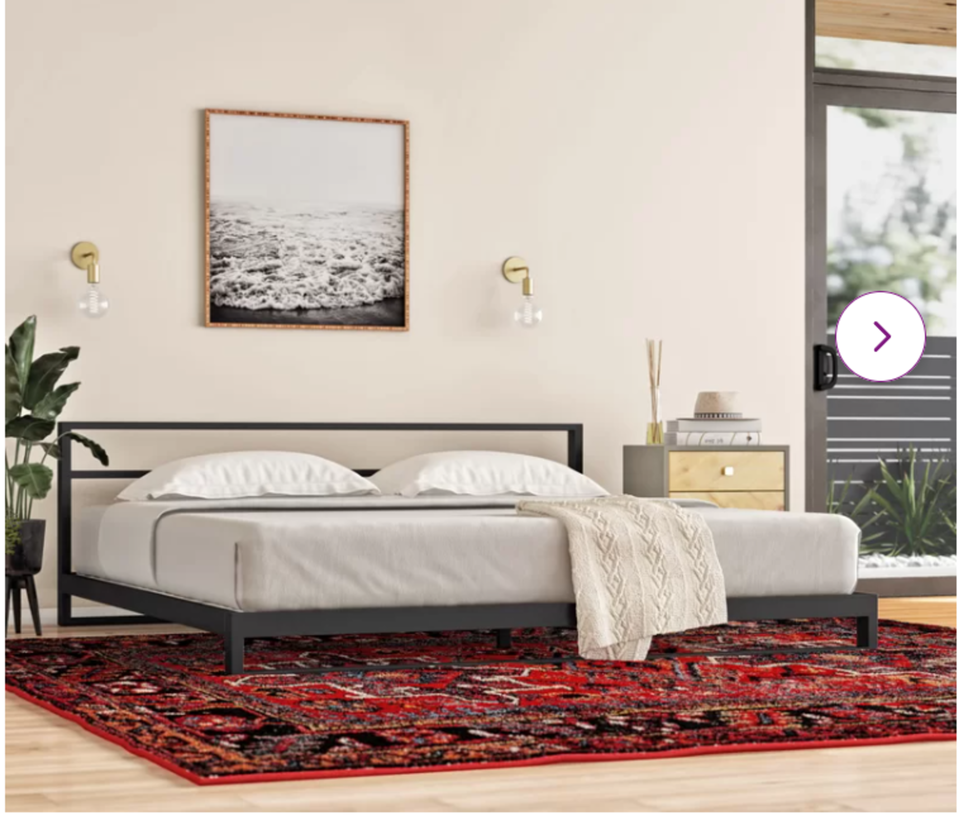 Rhoton Metal Bed. RRP £349.99. Super King. This minimalist bed frame offers the perfect basis for
