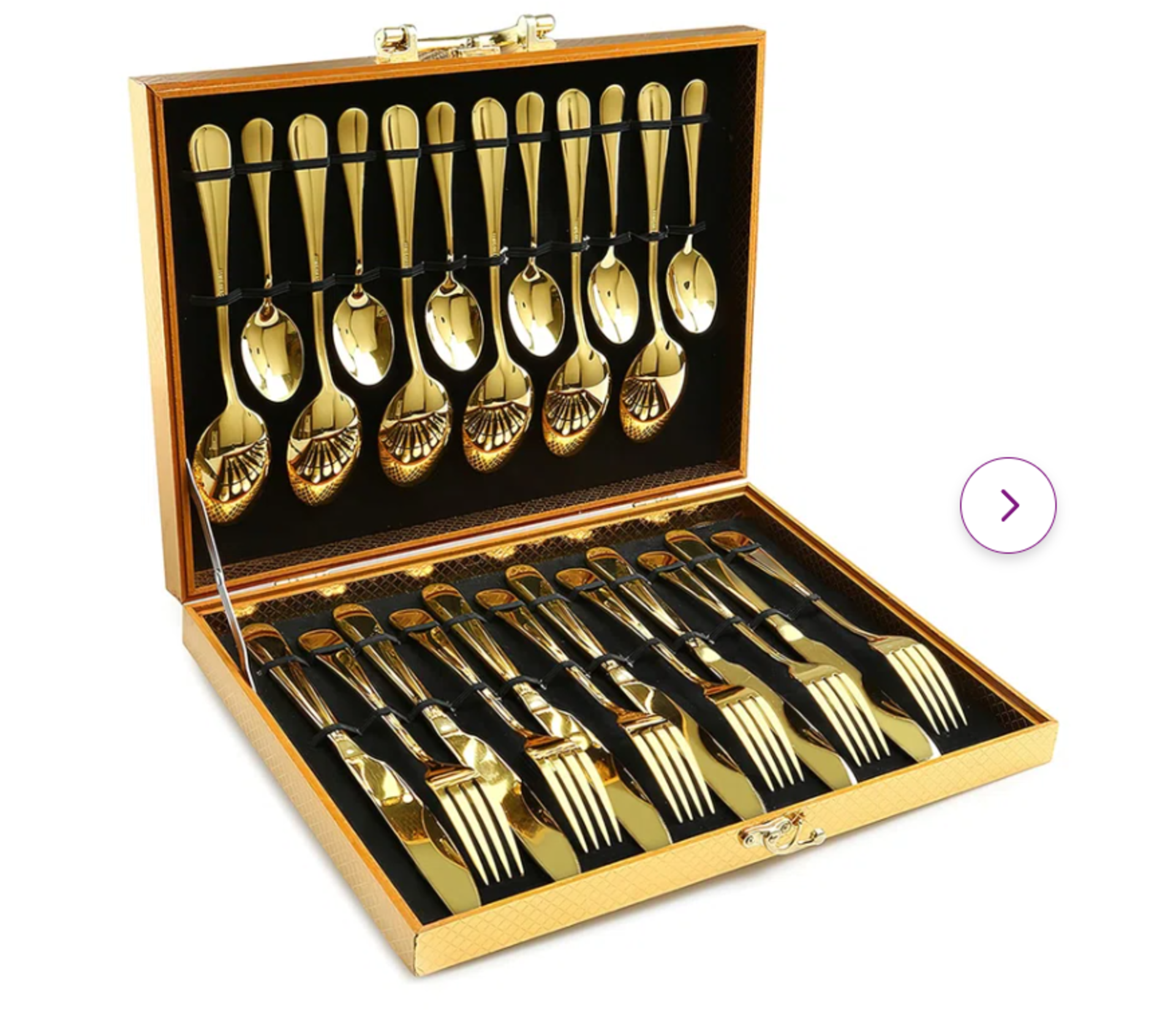 24 Piece Stainless Steel Cutlery Set , Service for 6 Storage drawers blend in beautifully in your