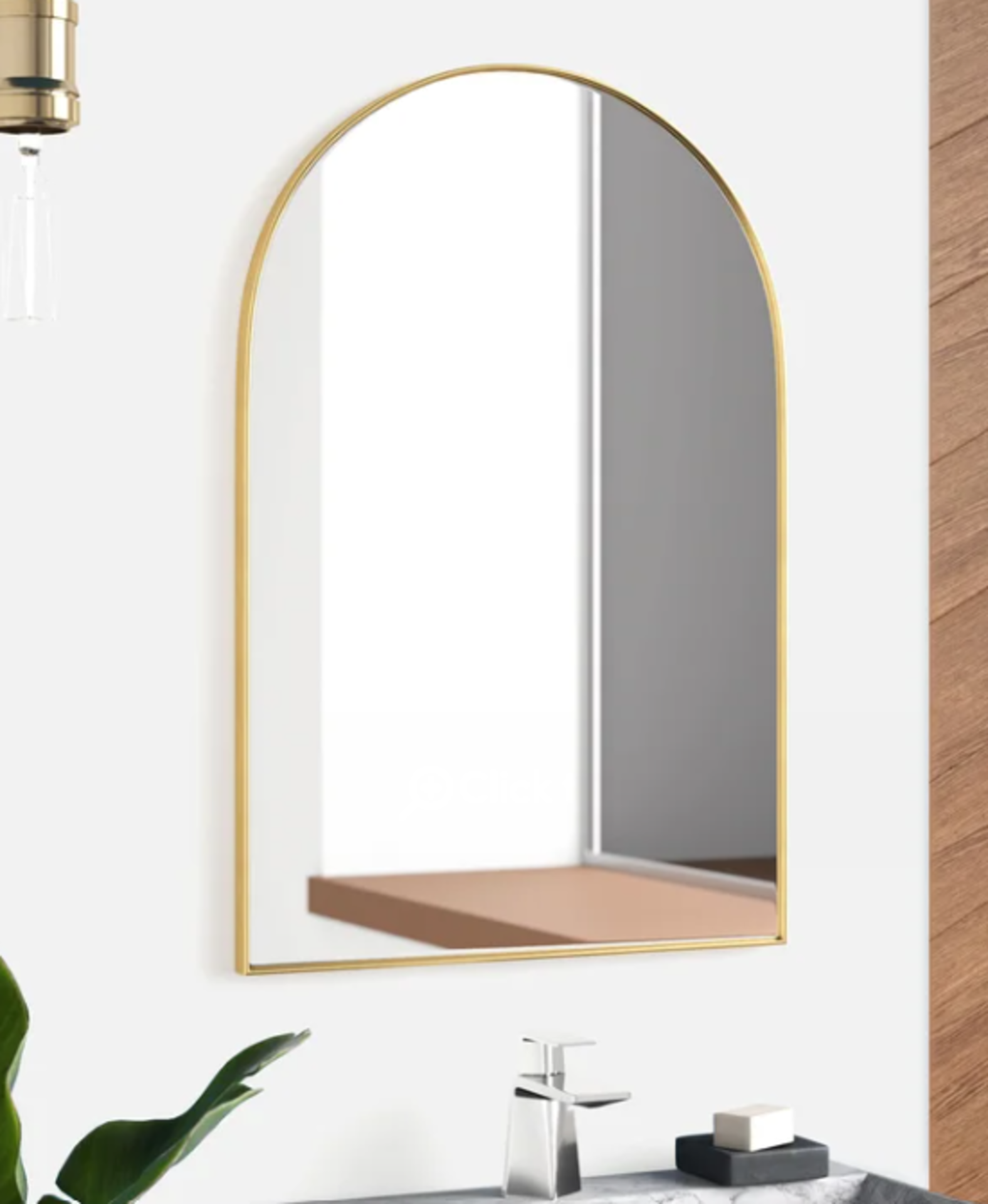 Mcfarren Arch Metal Wall Mirror. The striking elegance, simple design, and arch shape of this