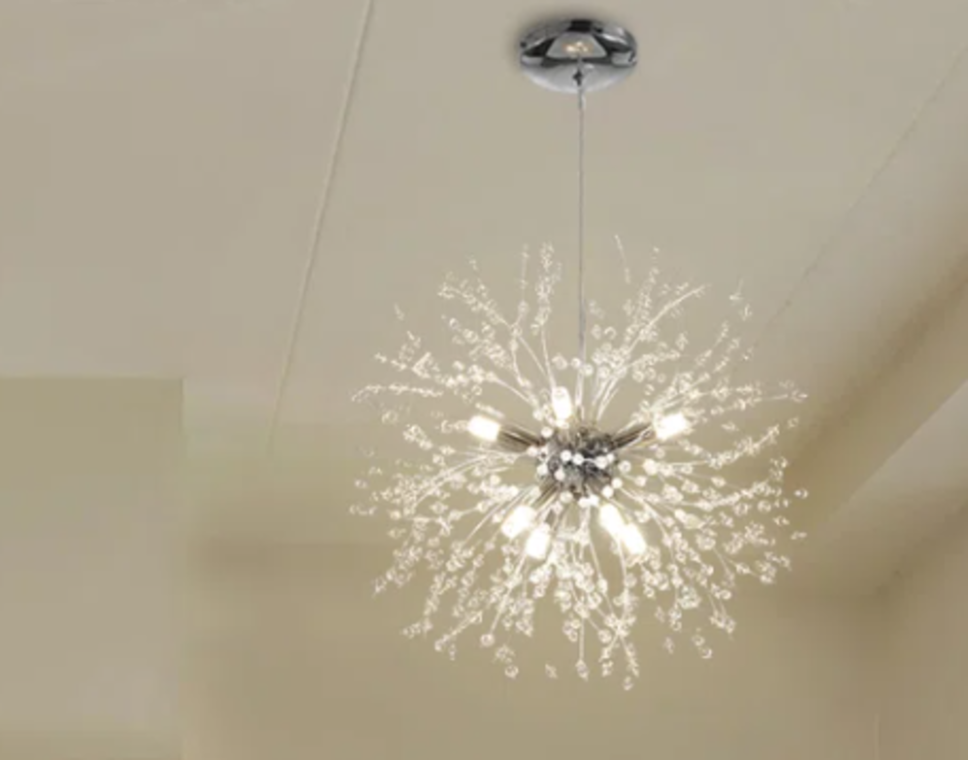 Dandelion 8-Light Crystal Chandelier. The modern crystal chandelier adopts a dandelion branch