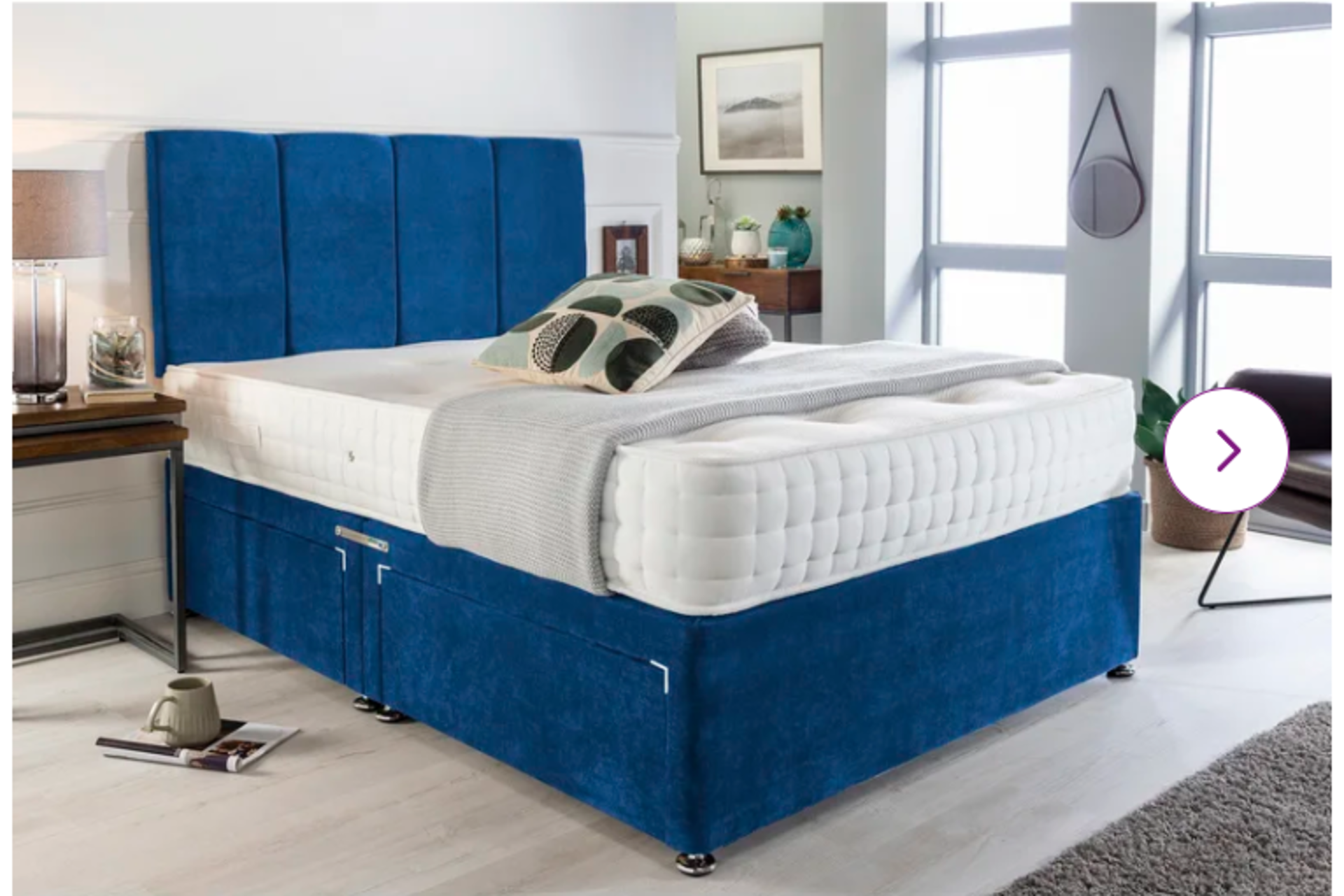 Higginson Divan Bed. RRP £449.99. Double. The bed comes complete with a 3 Tac open sprung mattress