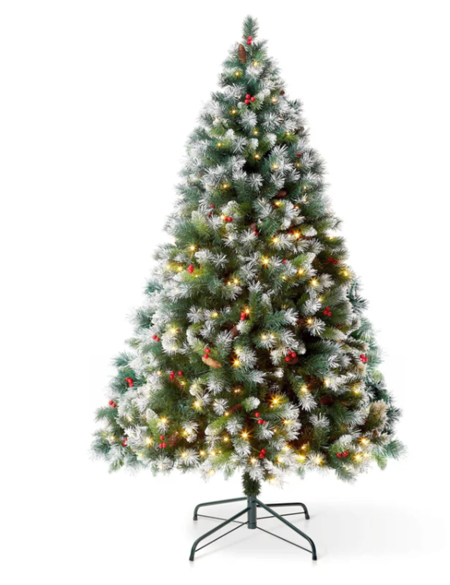 180Cm Lighted Artificial Pine Christmas Tree - U3