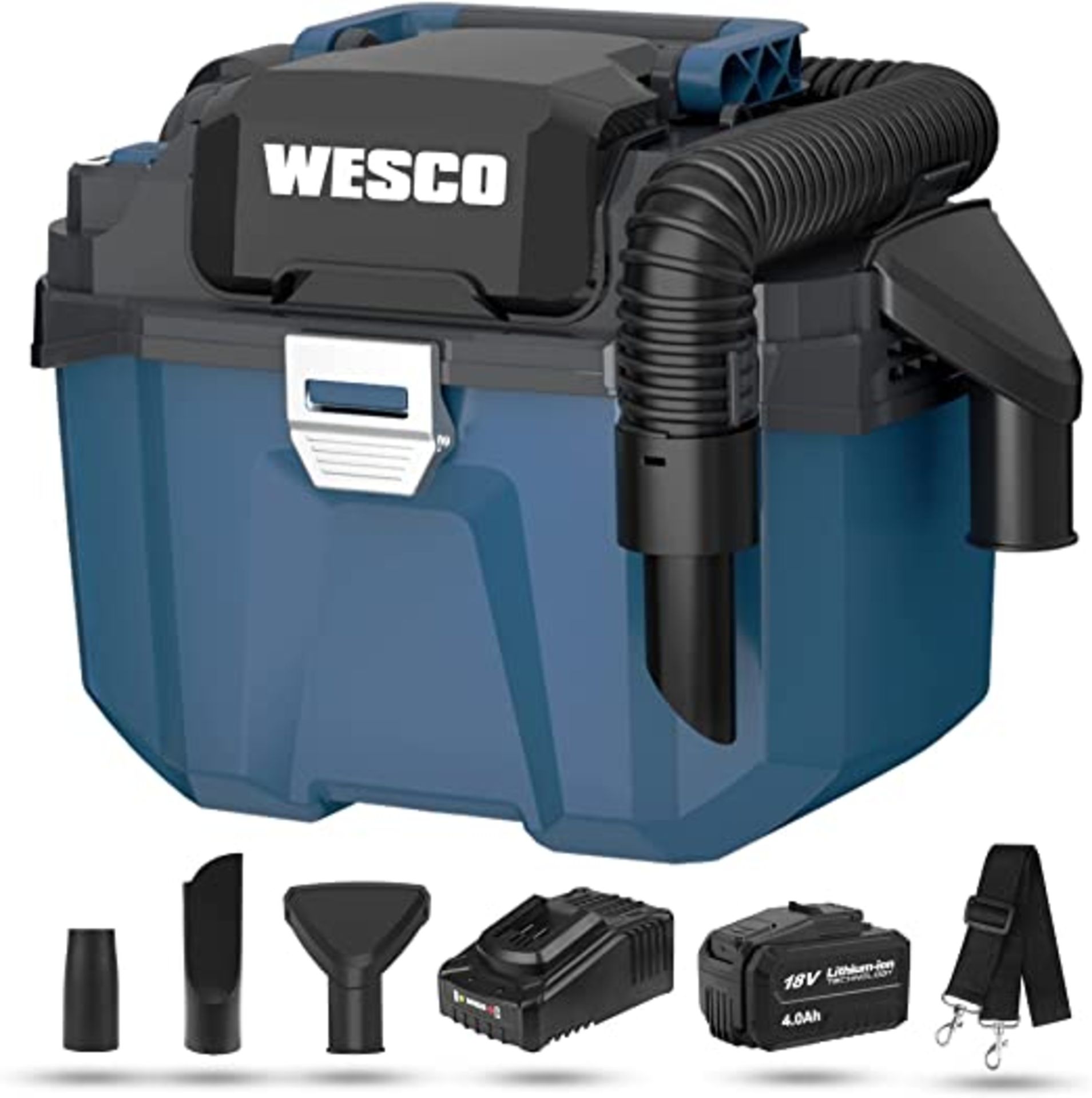 New Boxed WESCO 18v Wet and Dry Vacuum Cleaner, Cordless Wet Dry Vacuum Cleaner, 3.6 kg Compact