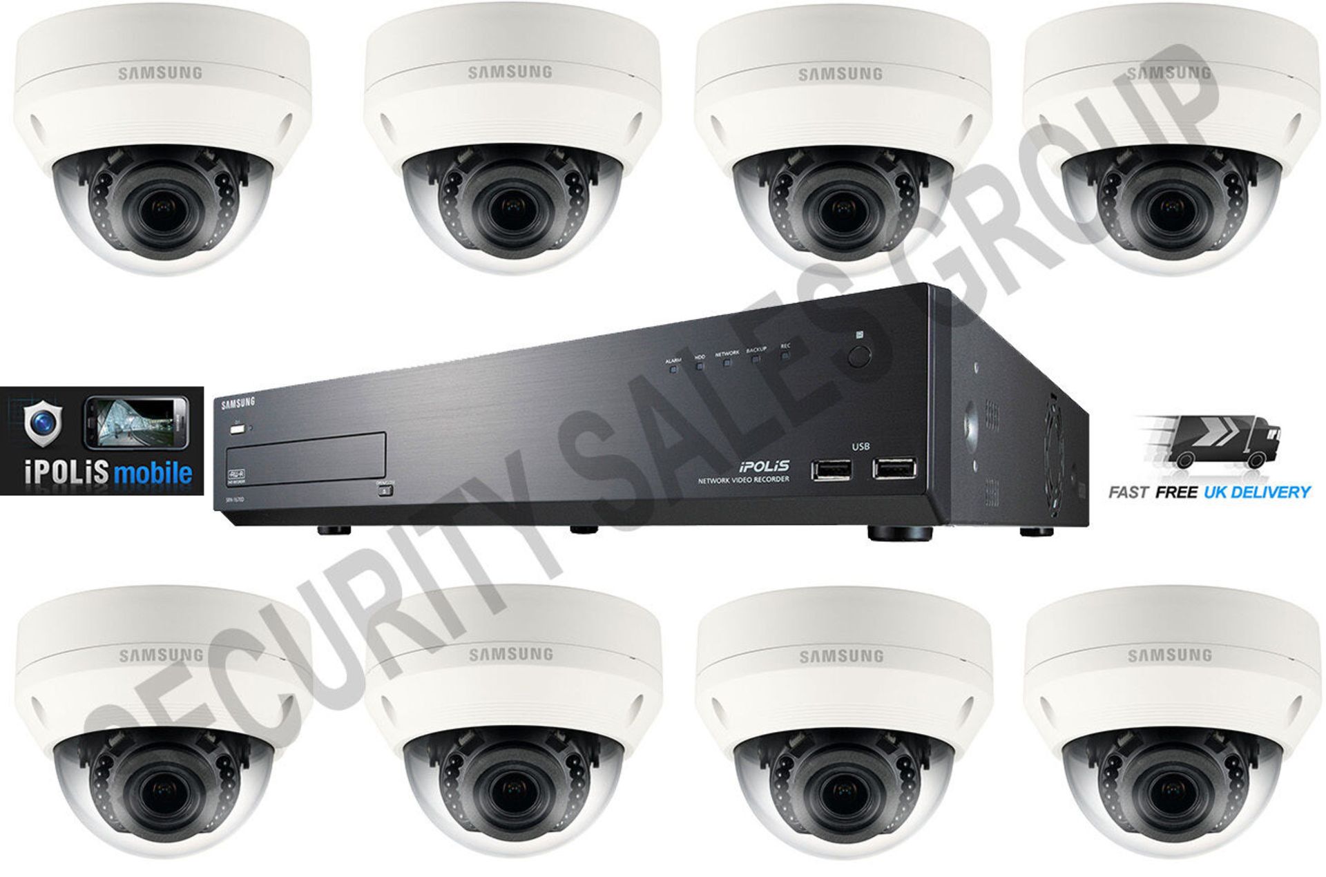 SAMSUNG CCTV KIT 1 X 16 CHANNEL NVR 1TB 4 X 3MP 1P HD VANDAL PROOF CCTV CAMERAS RRP £2999 EBR