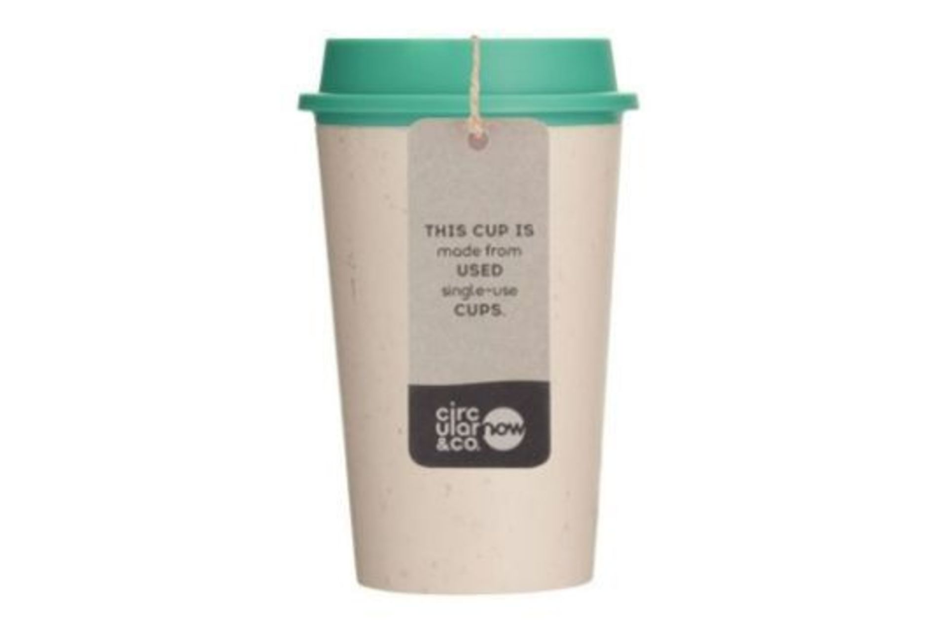 PALLET TO CONTAIN 240 X NEW PACKAGED Circular NOW Cup 12oz Circular NOW Cup 12oz Cream & Happy Mint.