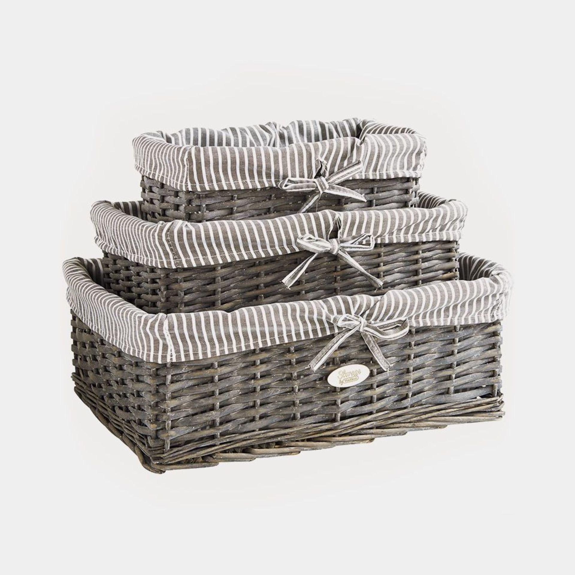 Wicker Basket Set of 3. Designed with versatility and practicality in mind, these classic baskets