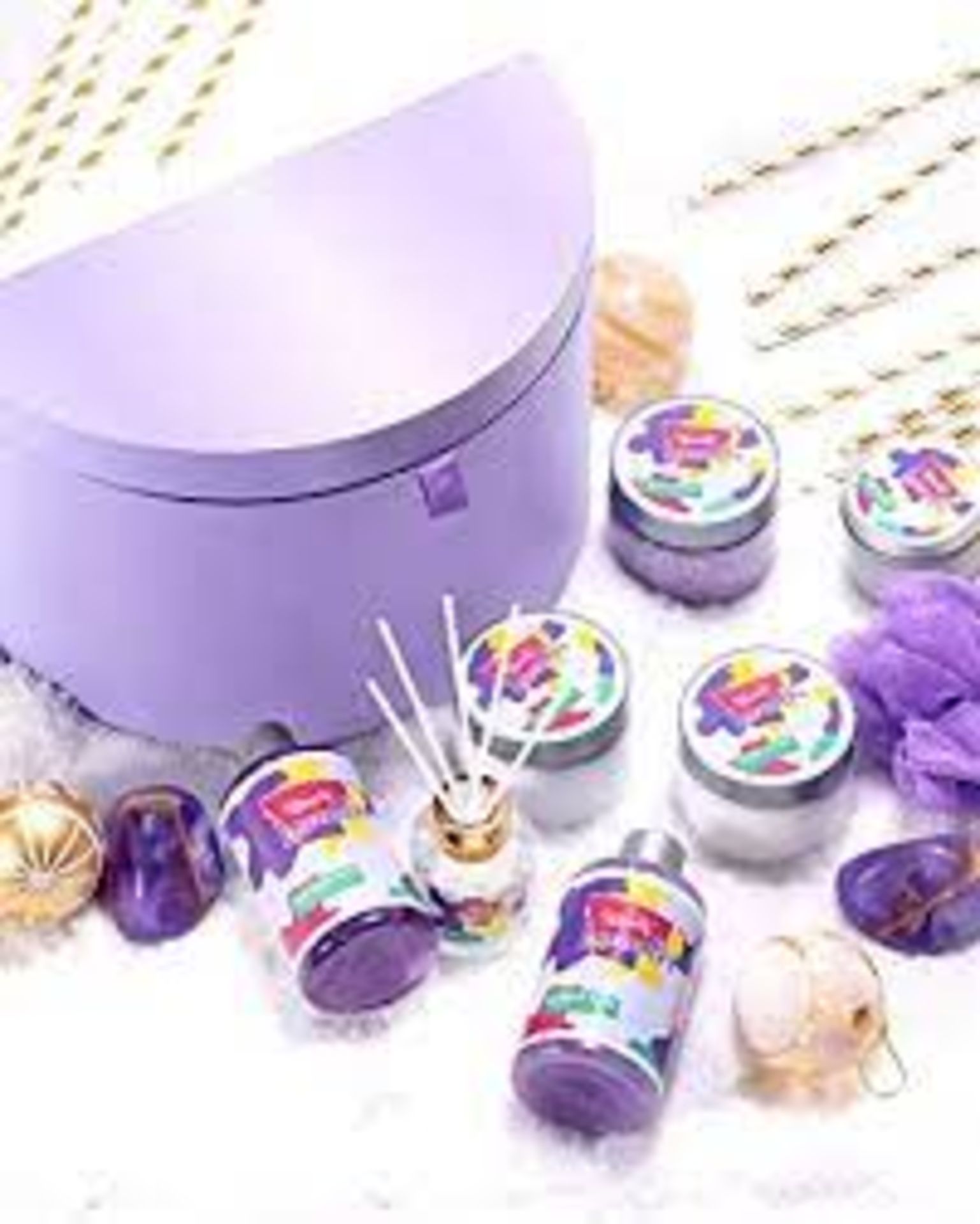 PALLET TO CONTAIN 60 X NEW PACKAGED Lavender Bath & Shower Jewellry Box. (SKU: BFF-BP20-001-1).