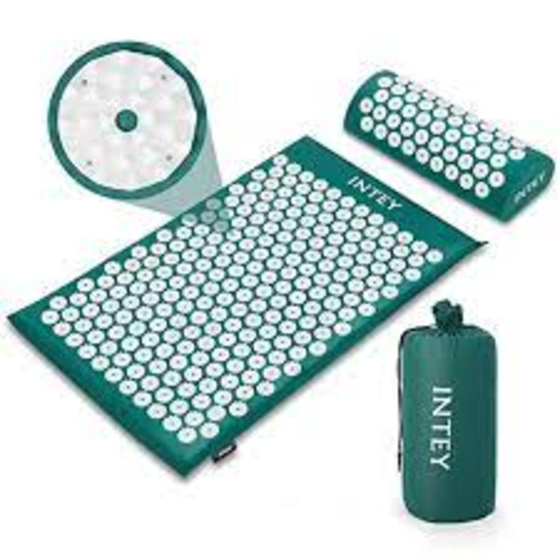 12 X BRAND NEW GREEN PROFESSIONAL ACUPUNCTURE PAD SETS WITH MAT AND PILLOW IN CARRY CASE RRP £30