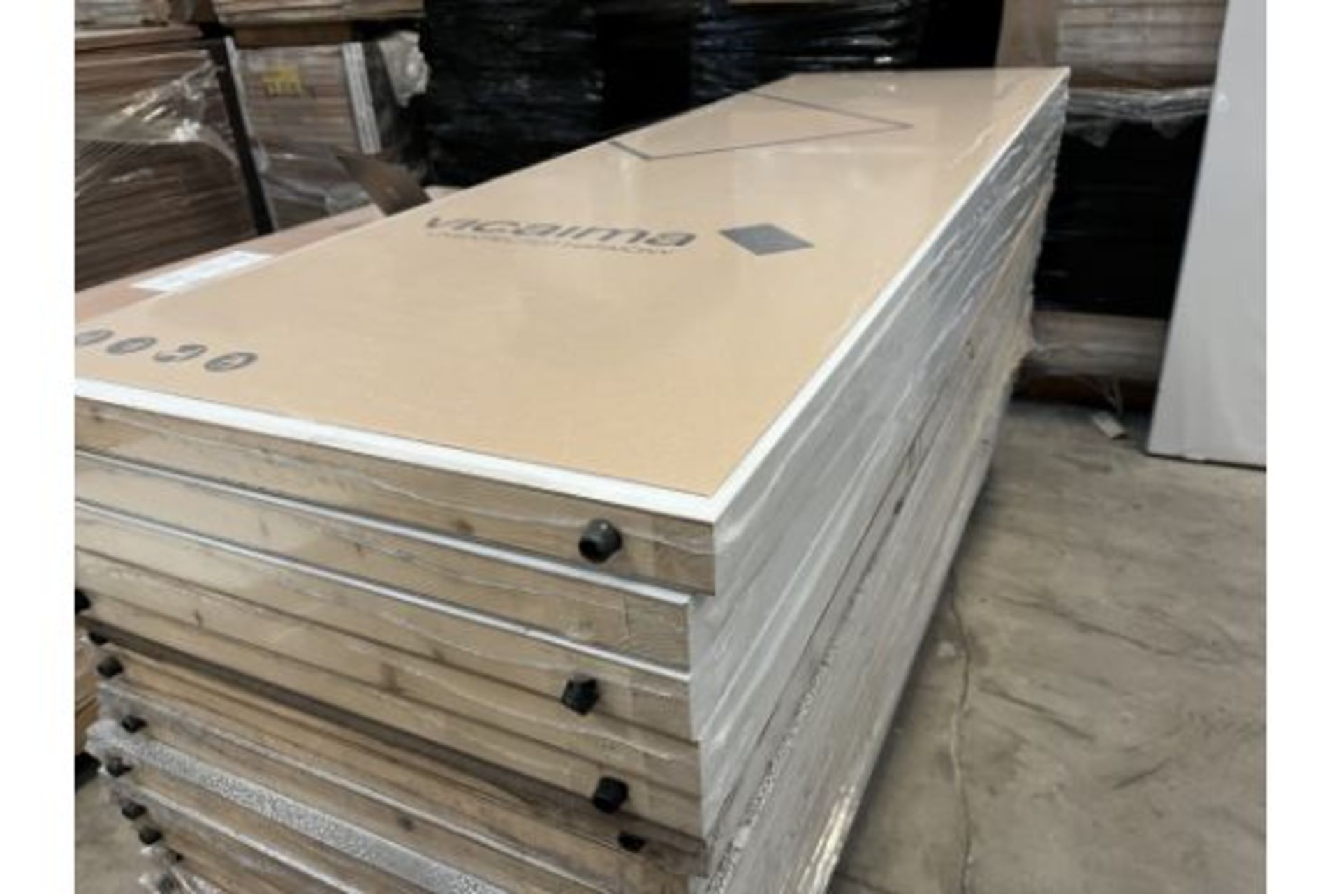 PALLET TO CONTAIN 6 X BRAND NEW WHITE WOOD GRAIN 5 PANEL FIRE DOORS 78 X 24 X 1.7 INCHES (IM) - Image 2 of 2