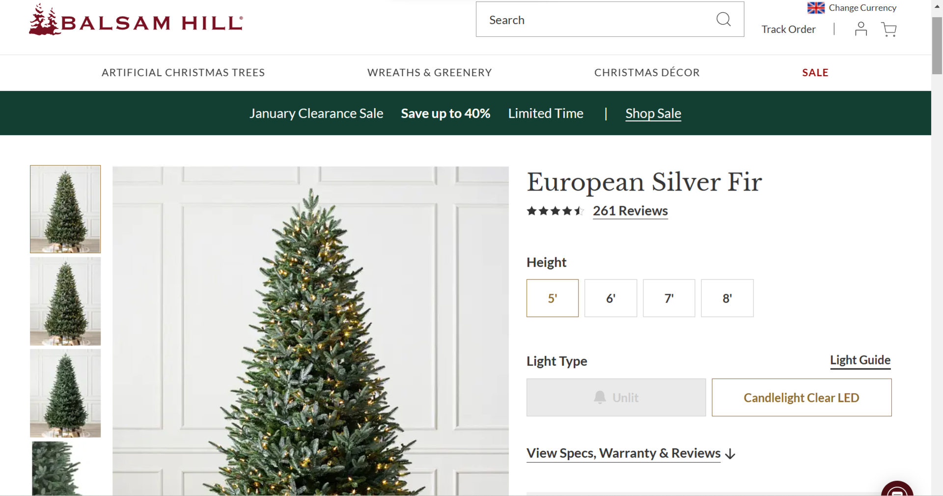 BH (The worlds leading Christmas Trees) European Silver Fir 5ft with LED Clear Lights. RRP £549. - Image 2 of 2