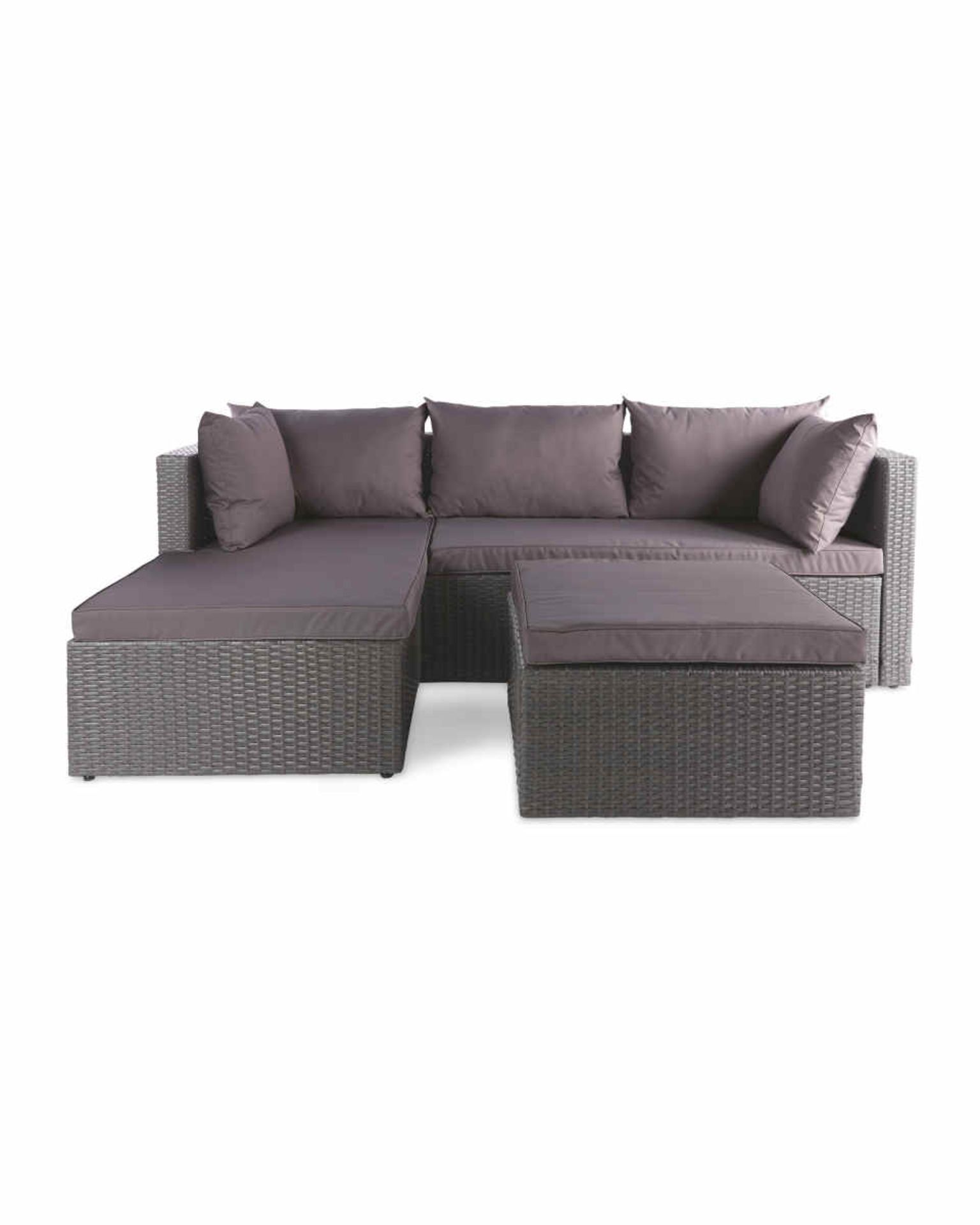 Anthracite Corner Sofa & Cover. Soak in the sun and feel that summer breeze while sitting on your - Image 2 of 4