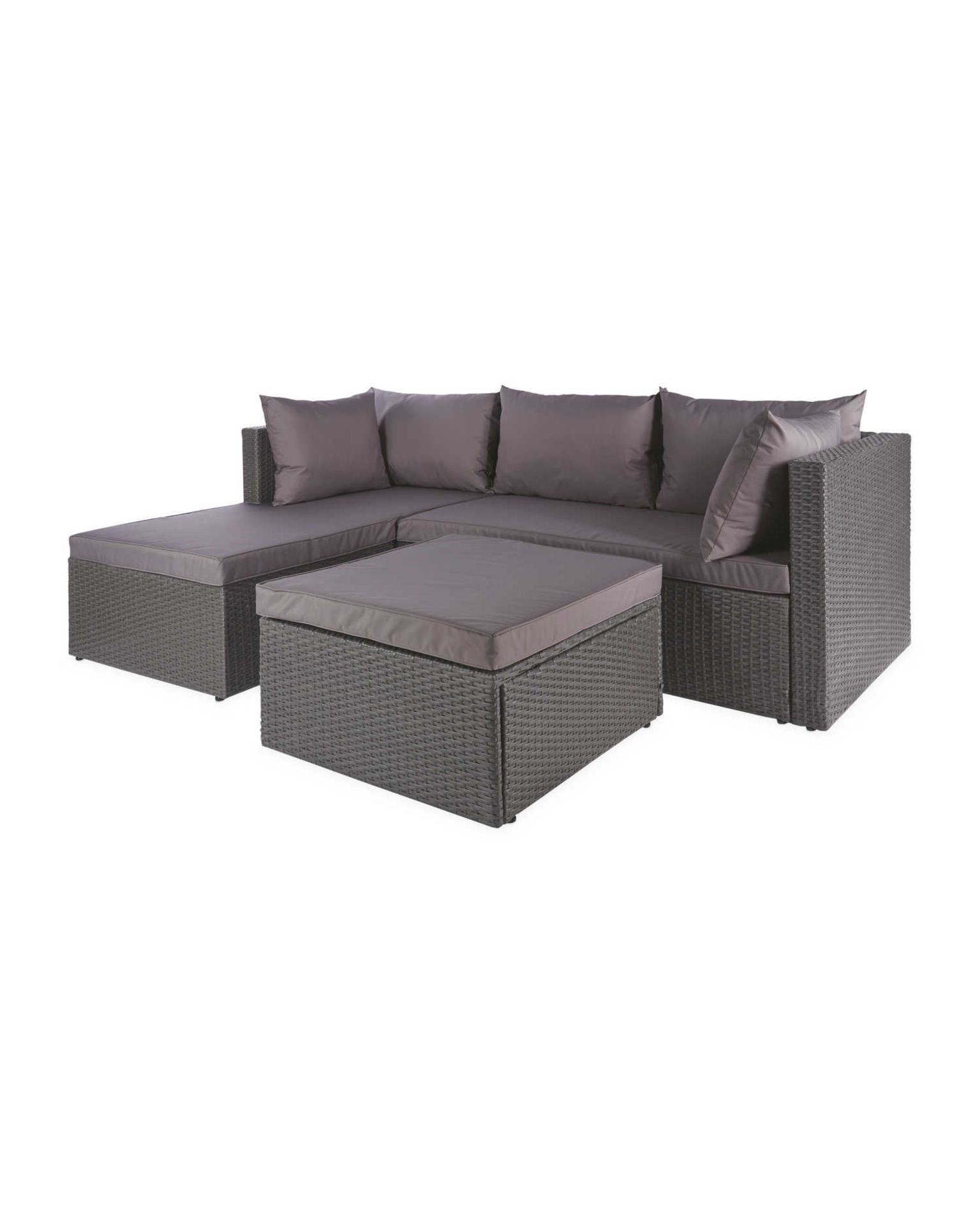 Anthracite Corner Sofa & Cover. Soak in the sun and feel that summer breeze while sitting on your