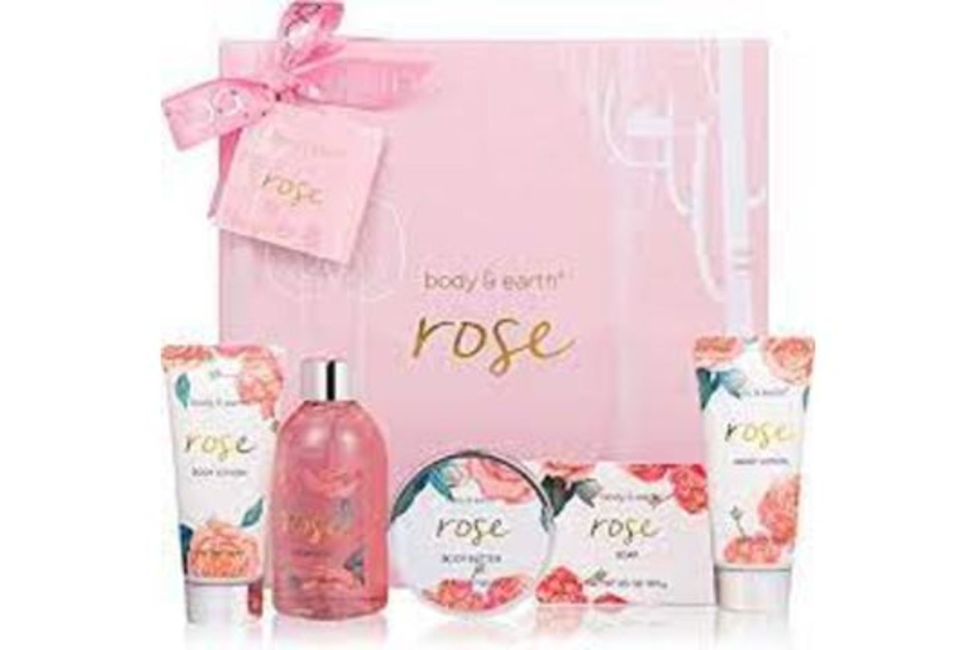 TRADE LOT 36 X NEW BOXED Body & Earth Rose Bath Spa Gift Box (BE-BP-020) Nourishing Ingredients: - Image 2 of 2