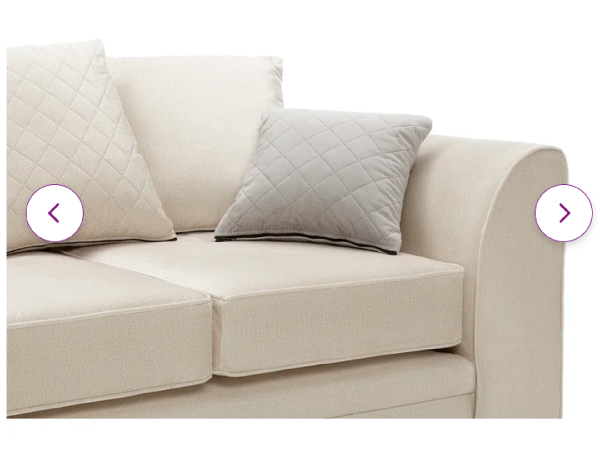 Abakus Direct Chicago 2 Seater Upholstered Sofa. RRP £799.99. Cream. Relax in this luxury Chicago - Image 3 of 3