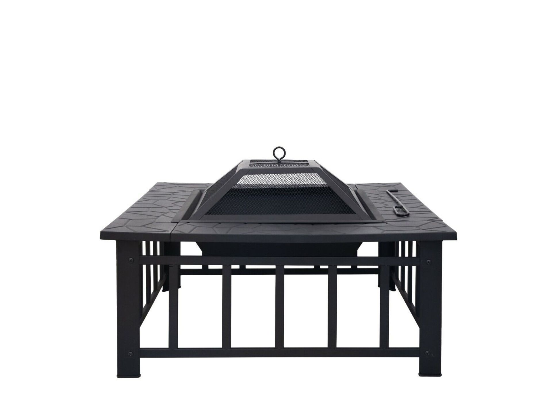 New Boxed Outdoor 3 in 1 BBQ, Large Firepit, Ice Bucket & Garden Square Table. RRP £249.99. Planning - Image 2 of 3