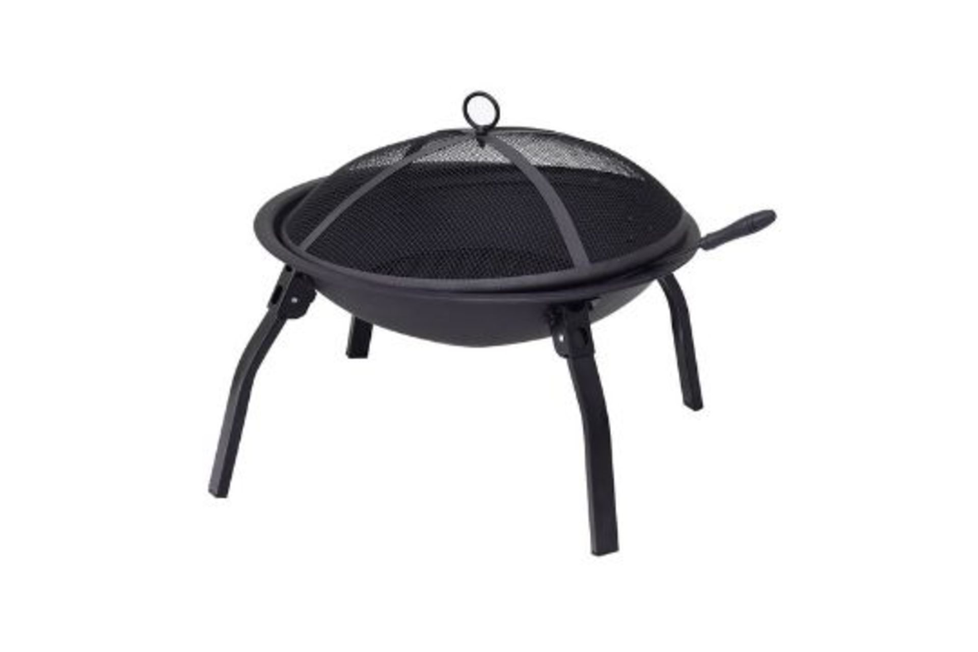 New Boxed Portable Folding Fire Pit BBQ 4 Leg Fire bowl Cooking Campfire. RRP £119.99. This - Image 3 of 3