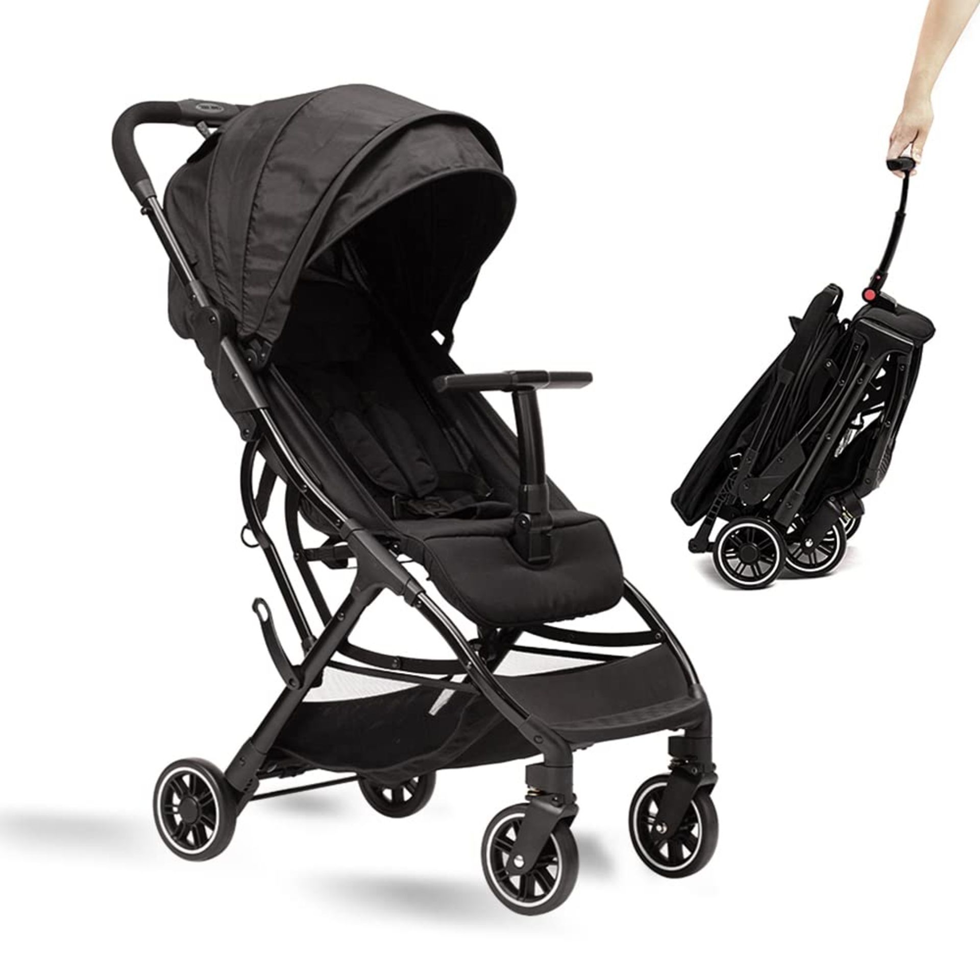 BRAND NEW LIGHTWEIGHT COMPACT FOLDABLE UMBRELLA STROLLER WITH ADJUSTABLE BACK REST, FOOTREST,