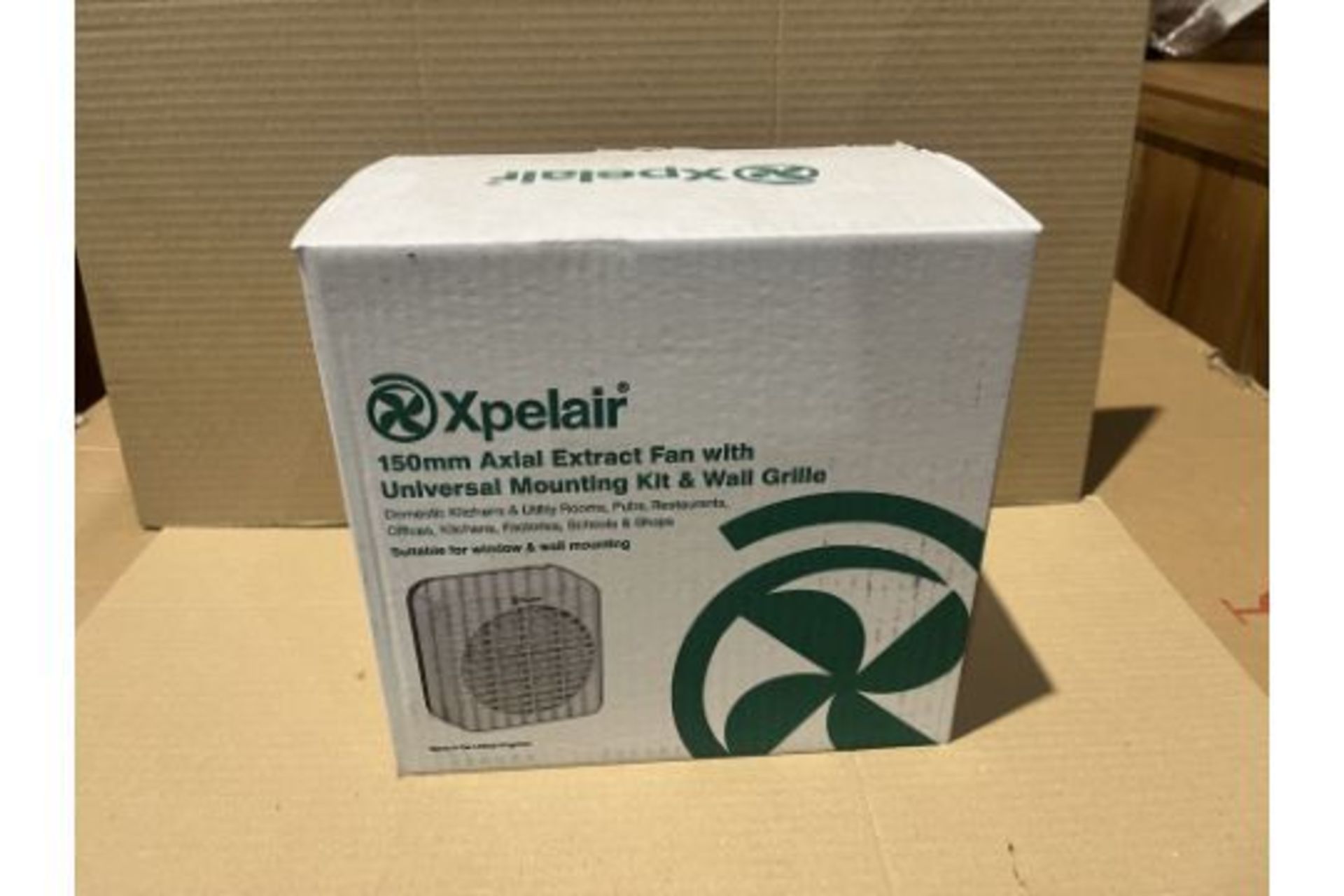 BRAND NEW XPELAIR 150MM AXIAL EXTRACT FAN WITH UNIVERSAL MOUNTING KIT AND WALL GRILL R11-1