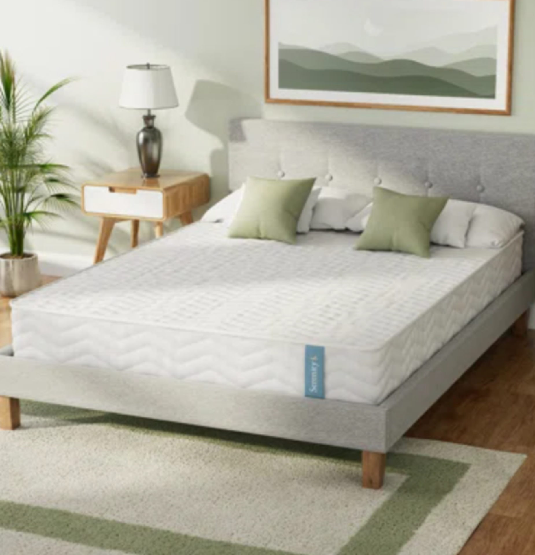 White Noise Serenity Hybrid Coil and Memory Foam Mattress. 135x200cm. This hybrid coil spring