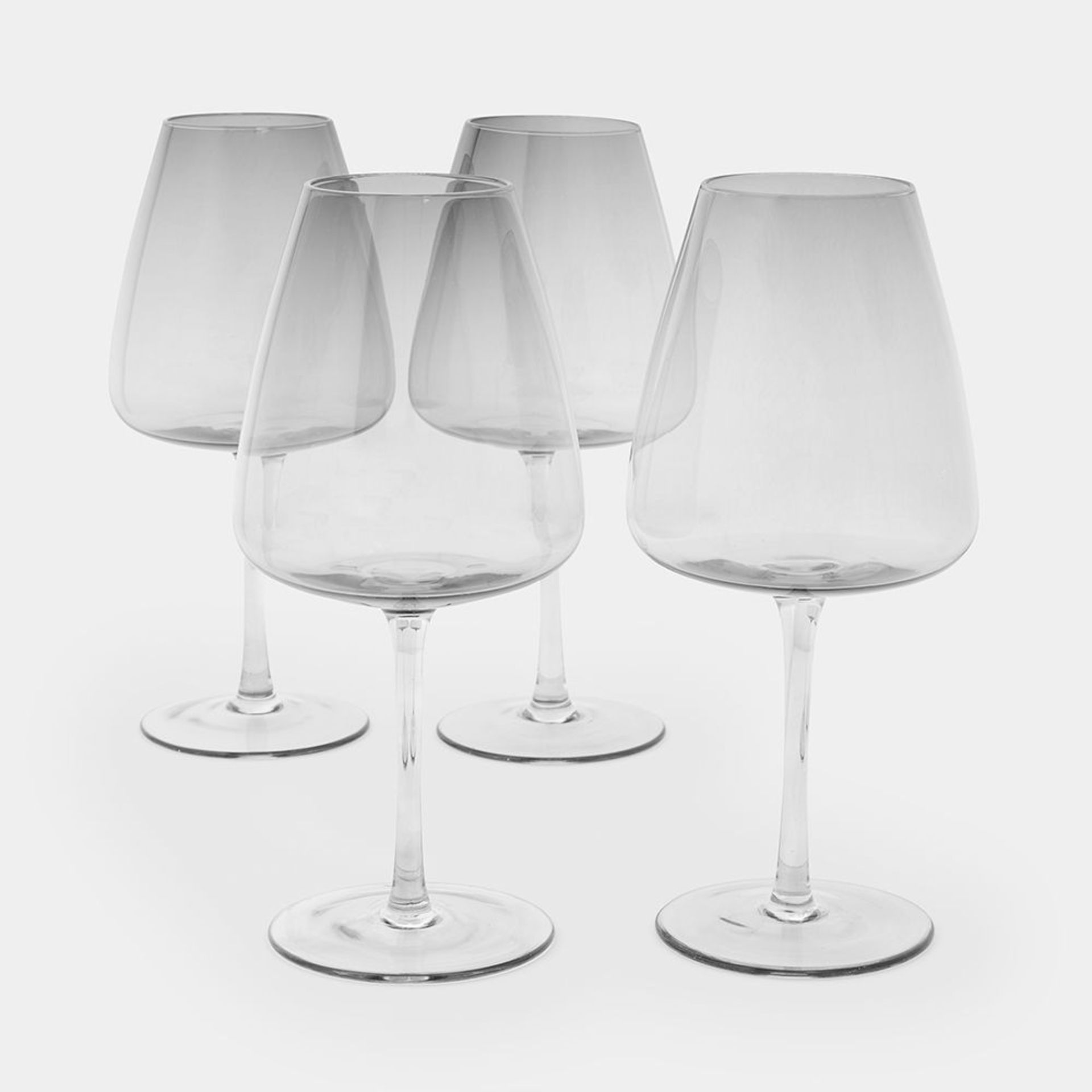 Set of 4 Grey Tinted Wine Glasses. These elegant wine glasses will make an impressive addition to