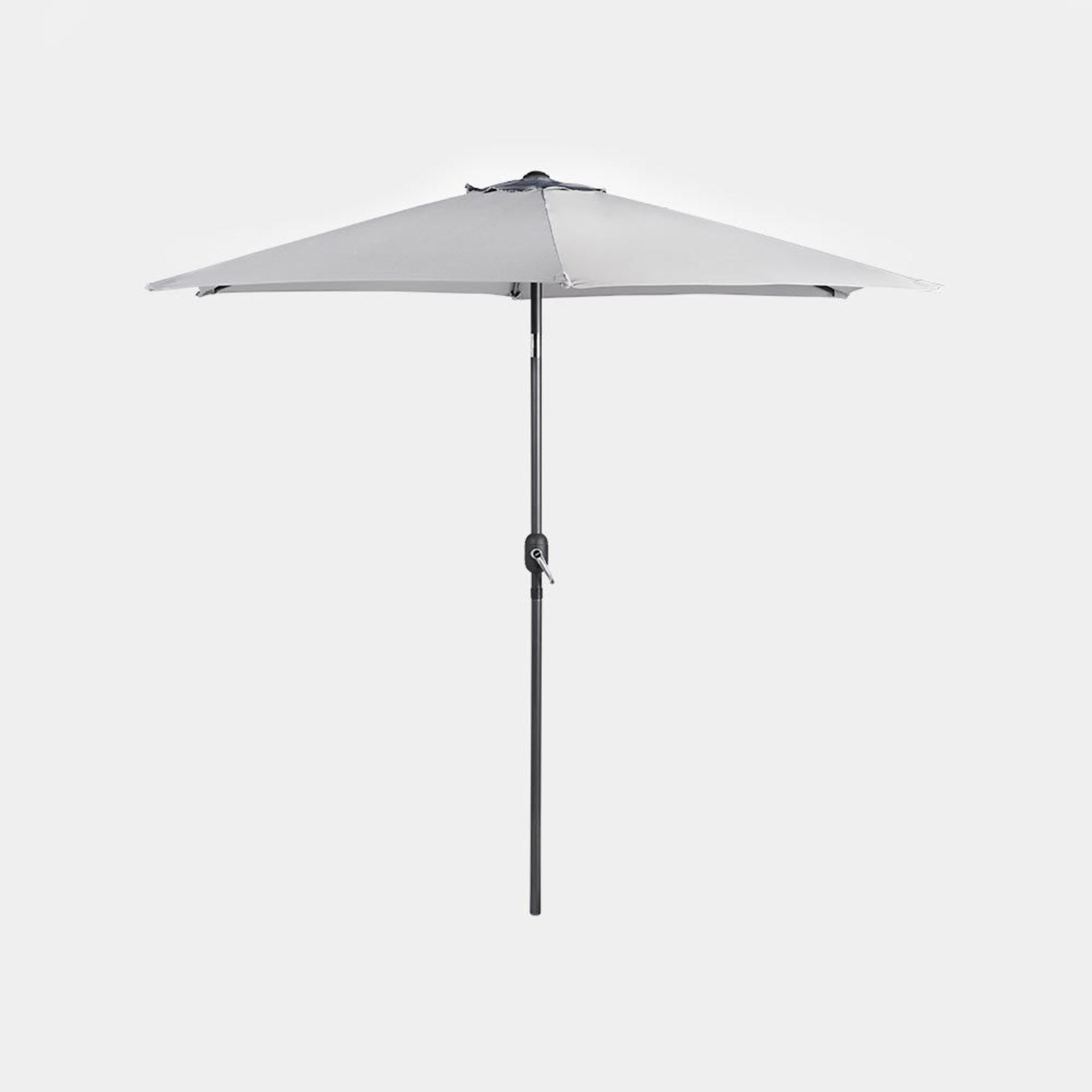 Grey 2.7m Steel Garden Parasol. Not just beautiful to look at, the 2.7 metre canopy offers UV50+