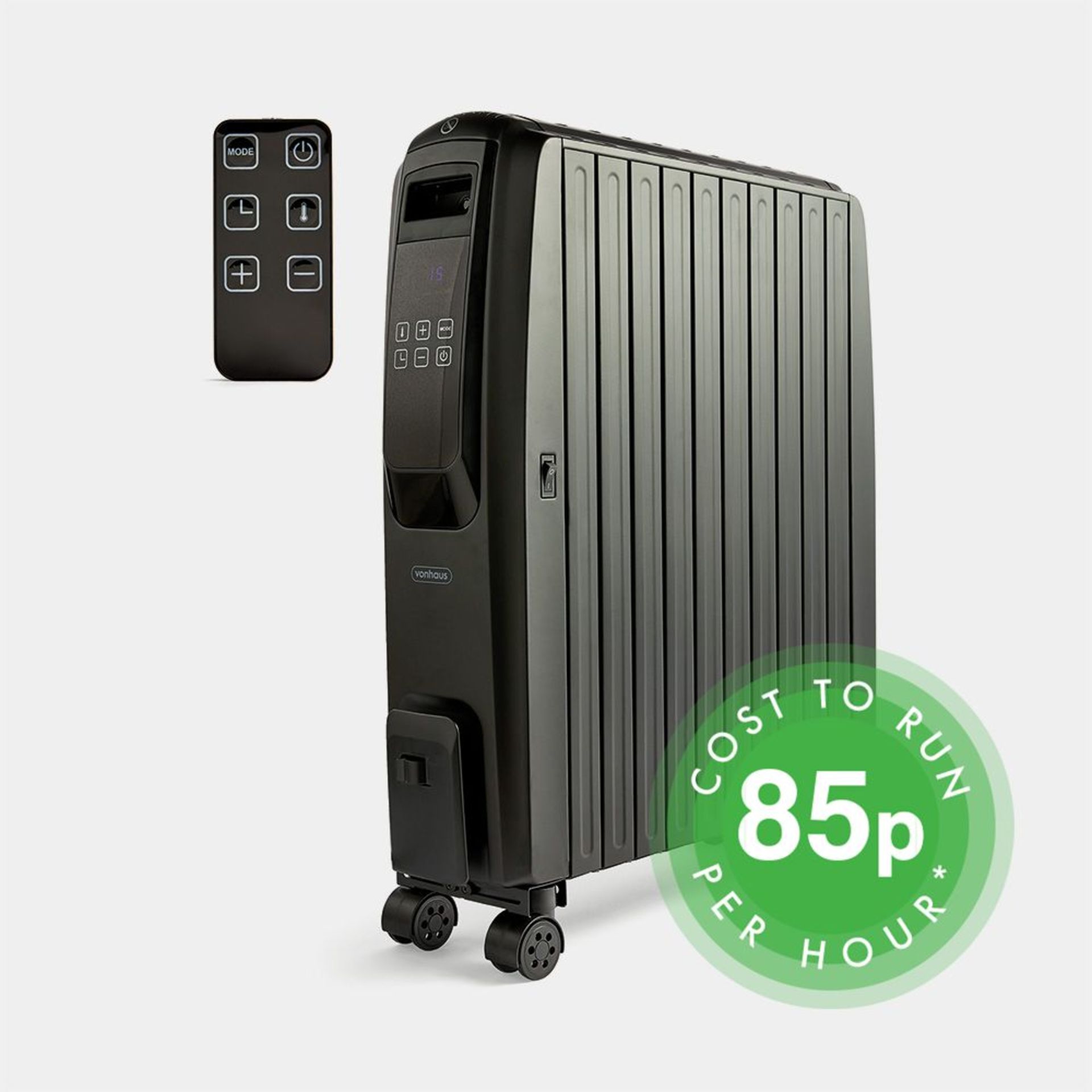 2500W Digital Oil Filled Radiator. If you're looking to heat your room up quickly, the clever