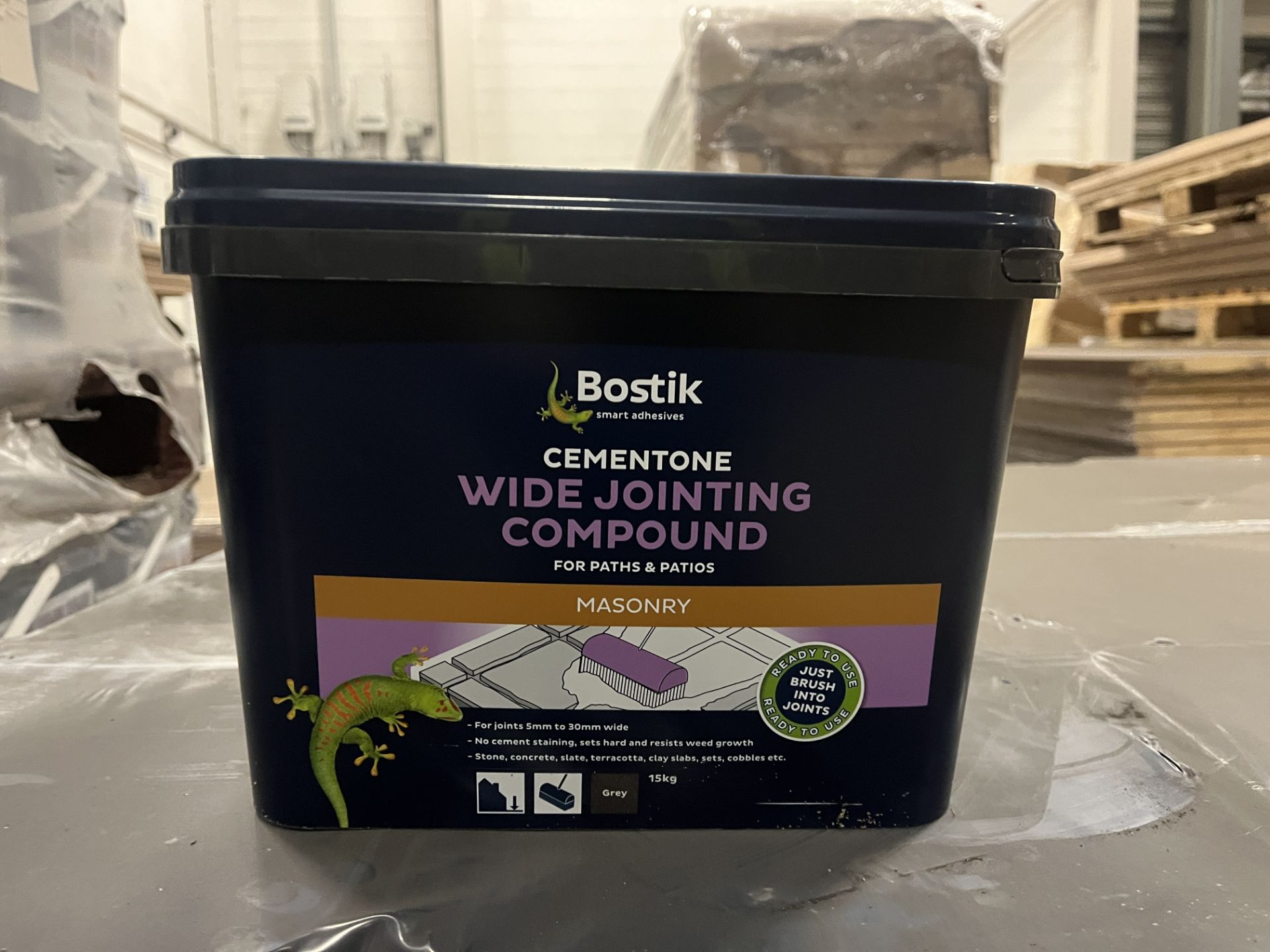 PALLET TO CONTAIN 64 X BRAND NEW BOSTIK 15KG CEMETONE WIDE JOINTING COMPOUND FOR PATHS AND PATIOS