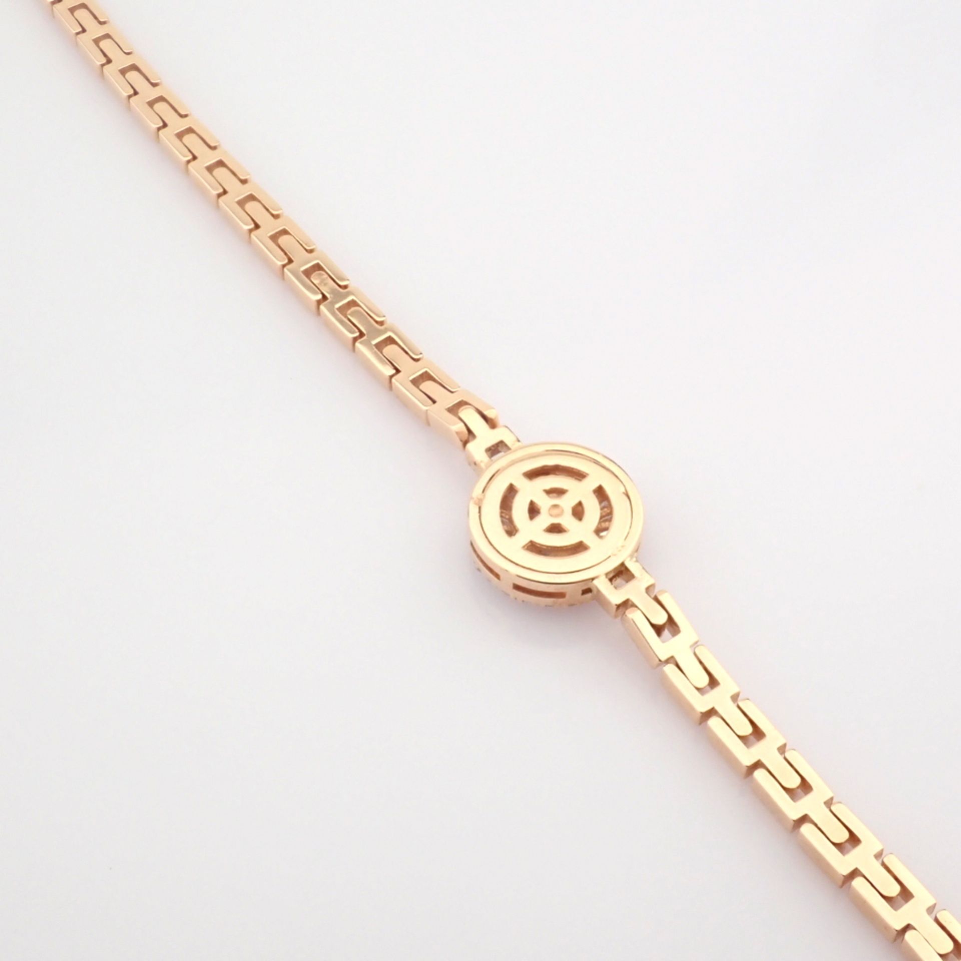 Certificated 14K Rose/Pink Gold Diamond & Baguette Diamond Bracelet (Total 0.52 ct Stone) - Image 8 of 8