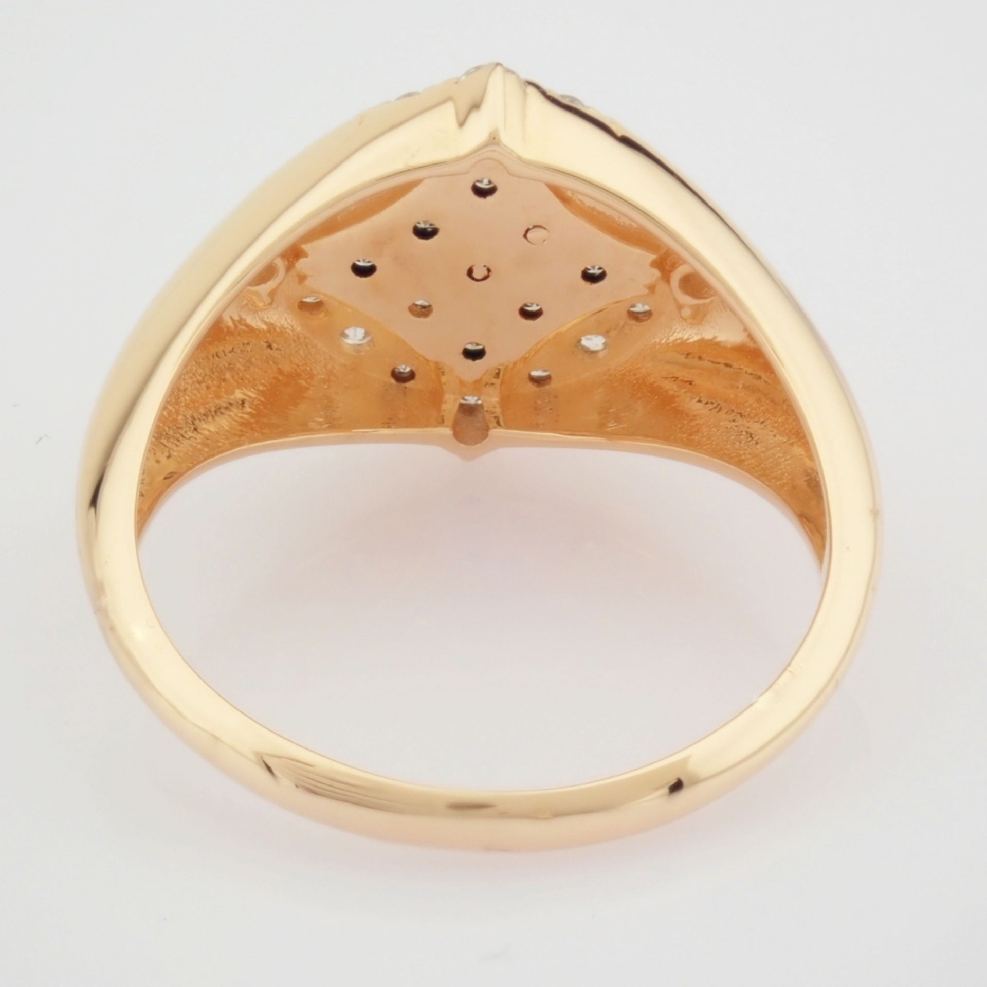 Certificated 14K Rose/Pink Gold Diamond & Brown Diamond Ring (Total 0.38 ct Stone) - Image 6 of 7