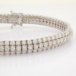 Certificated 18K White Gold Diamond Bracelet (Total 8.8 ct Stone)