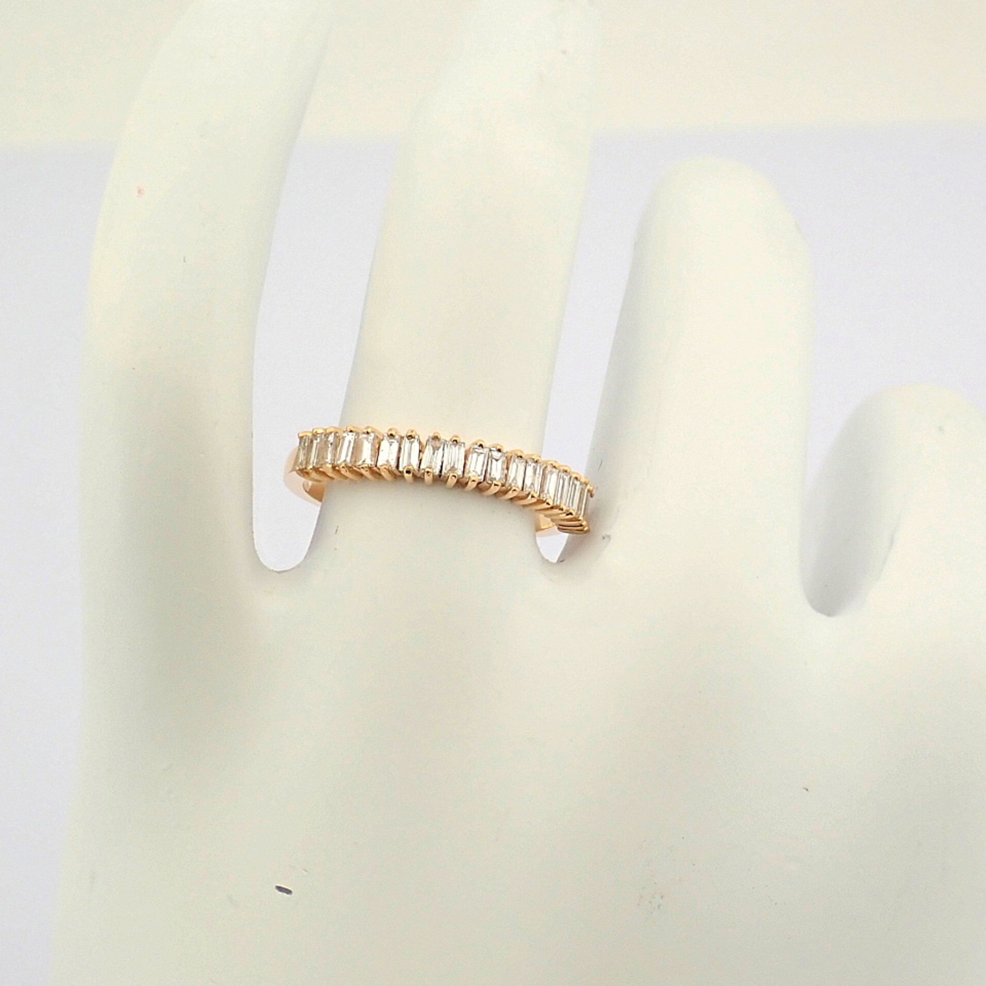 Certificated 14K Rose/Pink Gold Baguette Diamond Ring (Total 0.44 ct Stone) - Image 7 of 7