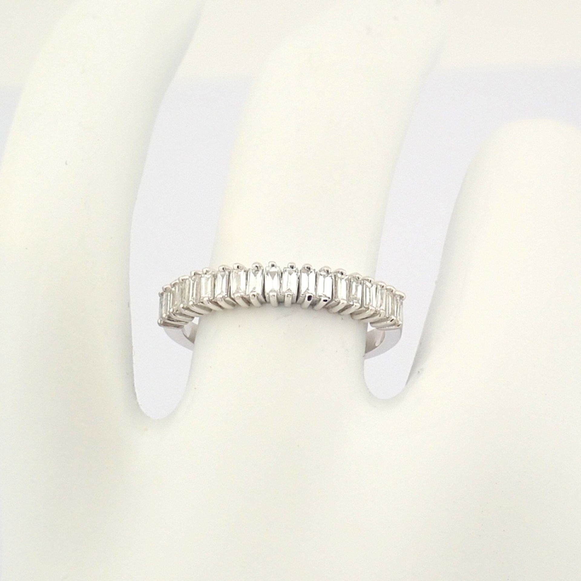 Certificated 14K White Gold Baguette Diamond Ring (Total 0.43 ct Stone) - Image 8 of 8