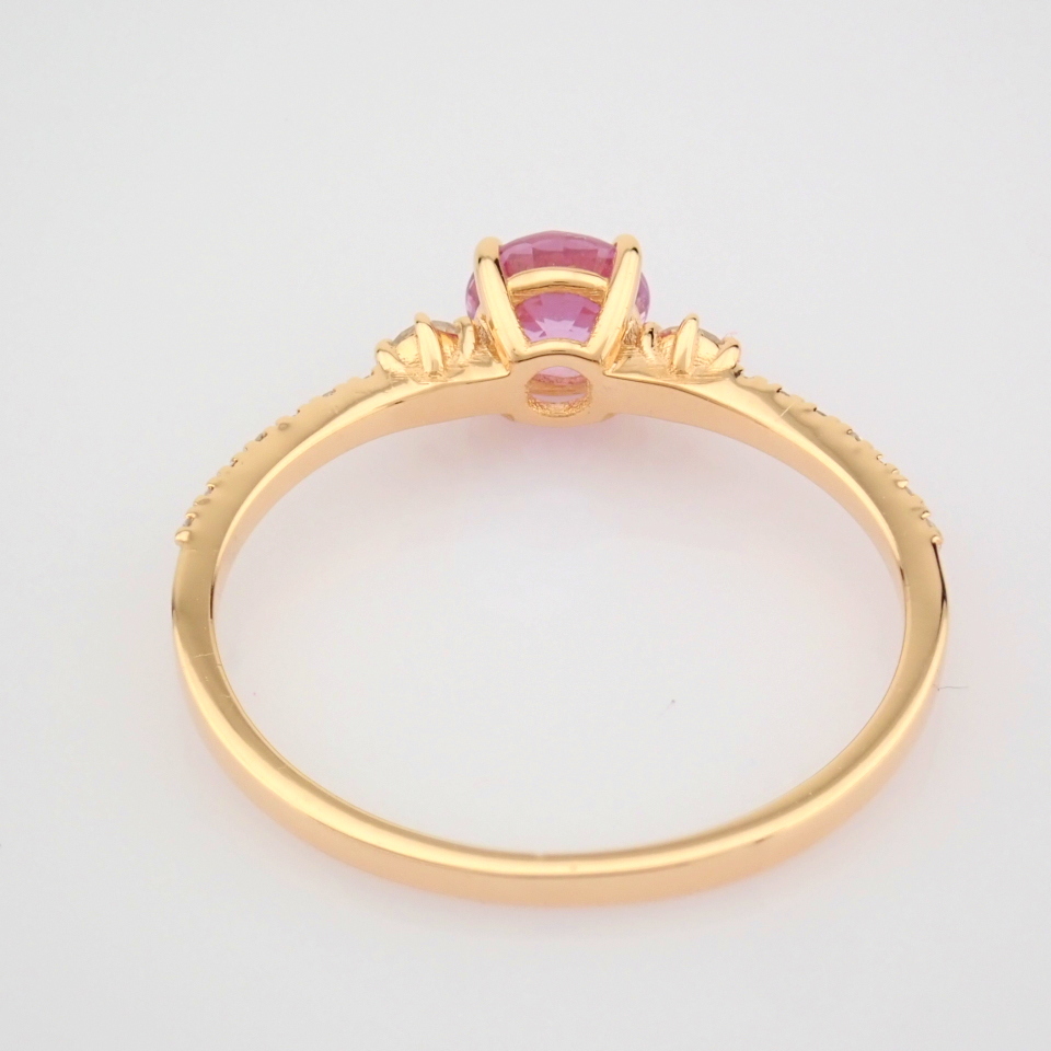 Certificated 14K Rose/Pink Gold Diamond Ring (Total 0.85 ct Stone) - Image 7 of 8