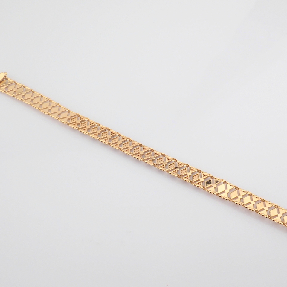 Certificated 14K Rose/Pink Gold Diamond & Black Diamond Bracelet (Total 0.82 ct Stone) - Image 9 of 9