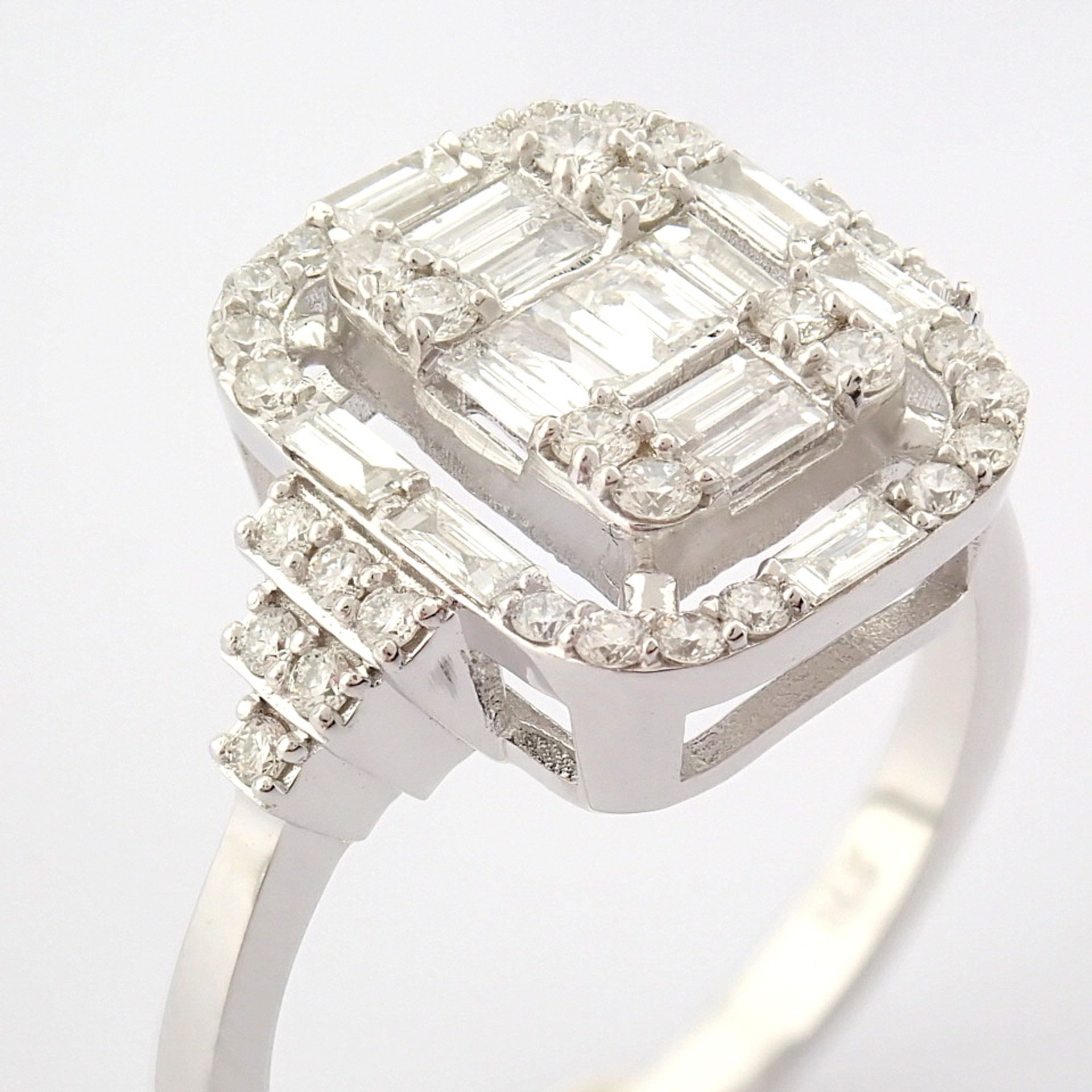 Certificated 14K White Gold Diamond Ring (Total 0.64 ct Stone) - Image 8 of 14