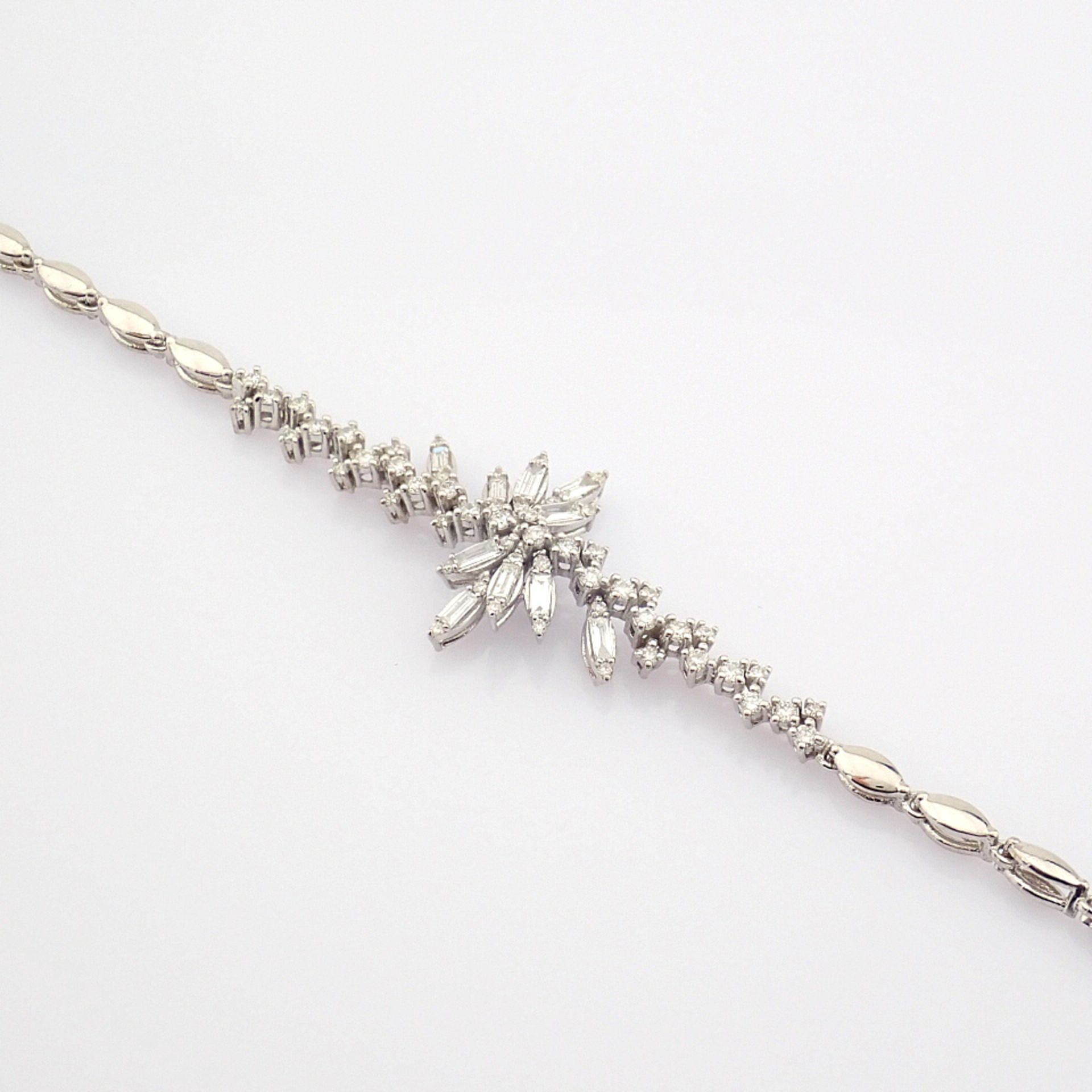 Certificated 14K White Gold Diamond Bracelet (Total 0.44 ct Stone) - Image 15 of 16