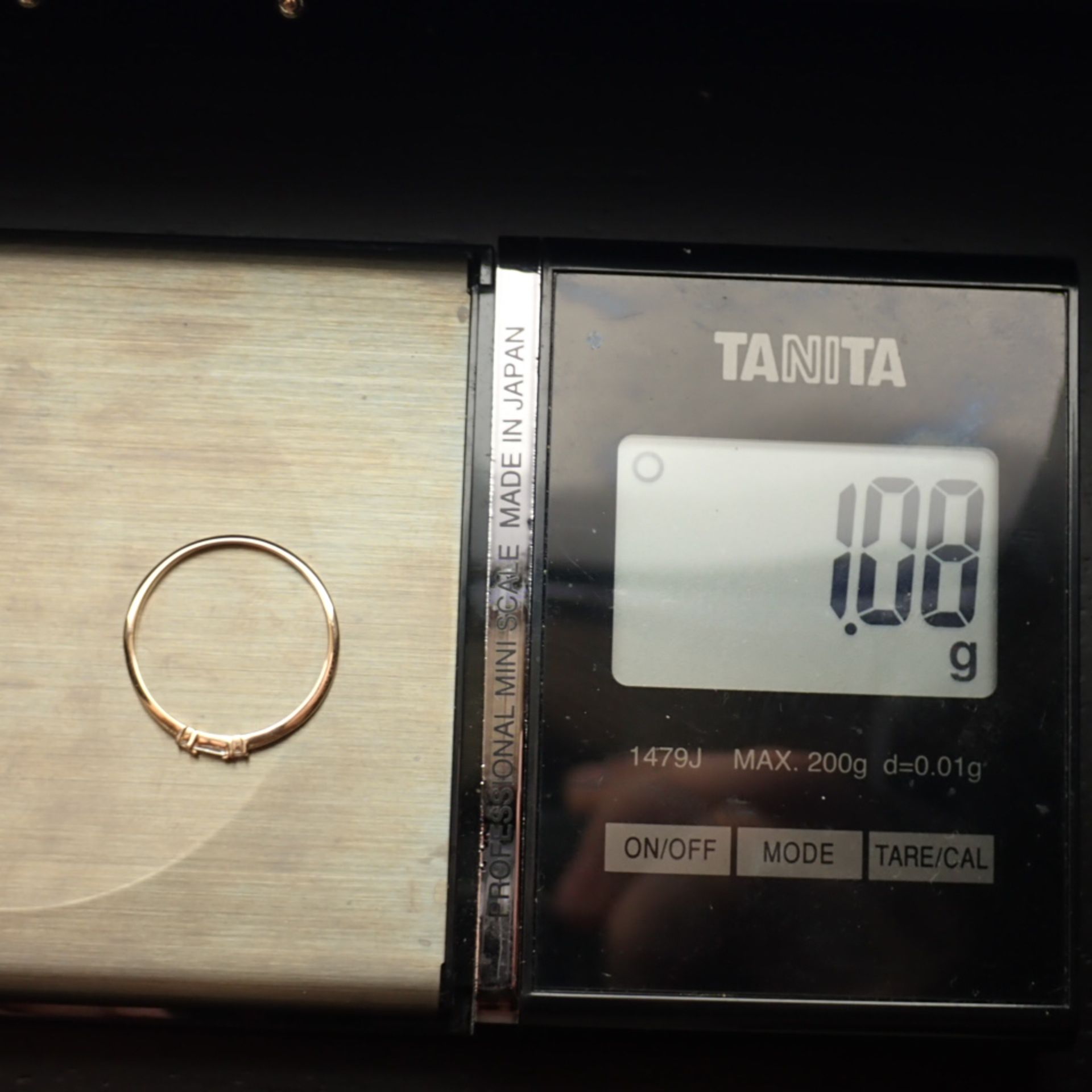 Certificated 14K Rose/Pink Gold Baguette Diamond & Diamond Ring (Total 0.04 ct Stone) - Image 2 of 12