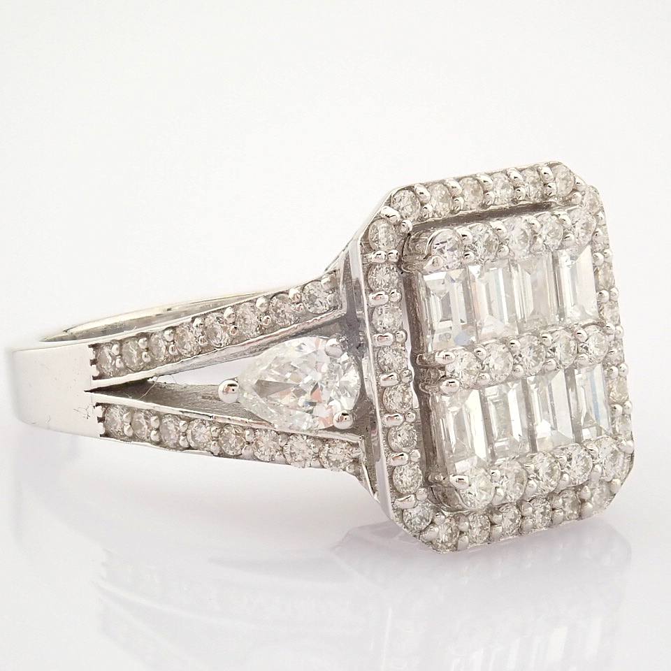 Certificated 14K White Gold Diamond Ring (Total 1.65 ct Stone) - Image 6 of 13