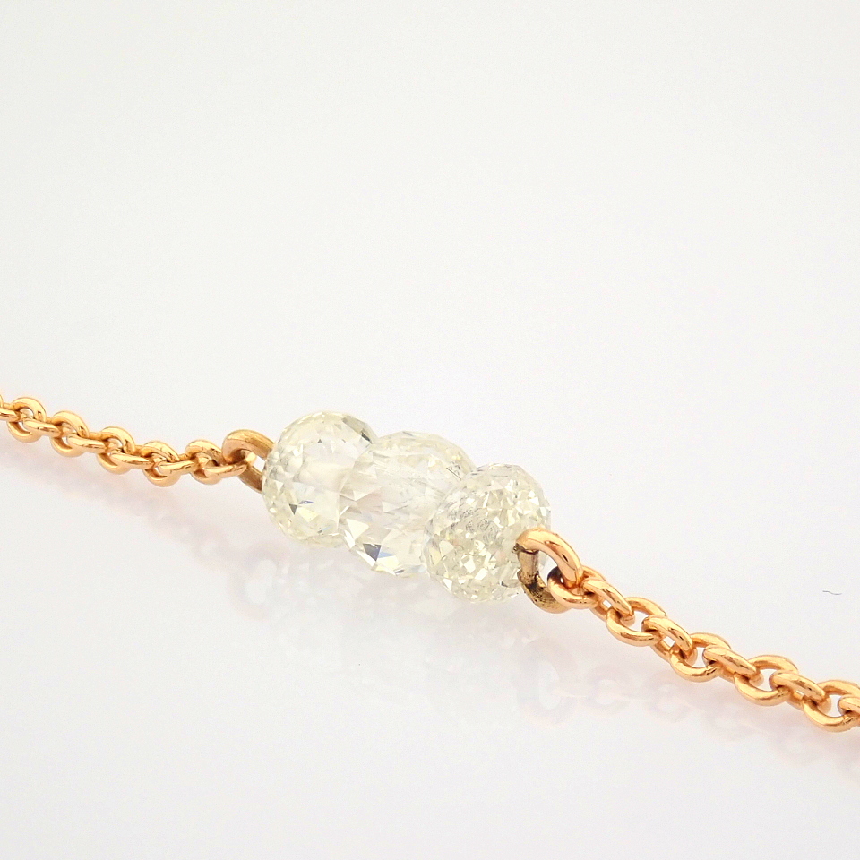 Certificated 14K Rose/Pink Gold Diamond Bracelet (Total 1.5 ct Stone) - Image 4 of 9