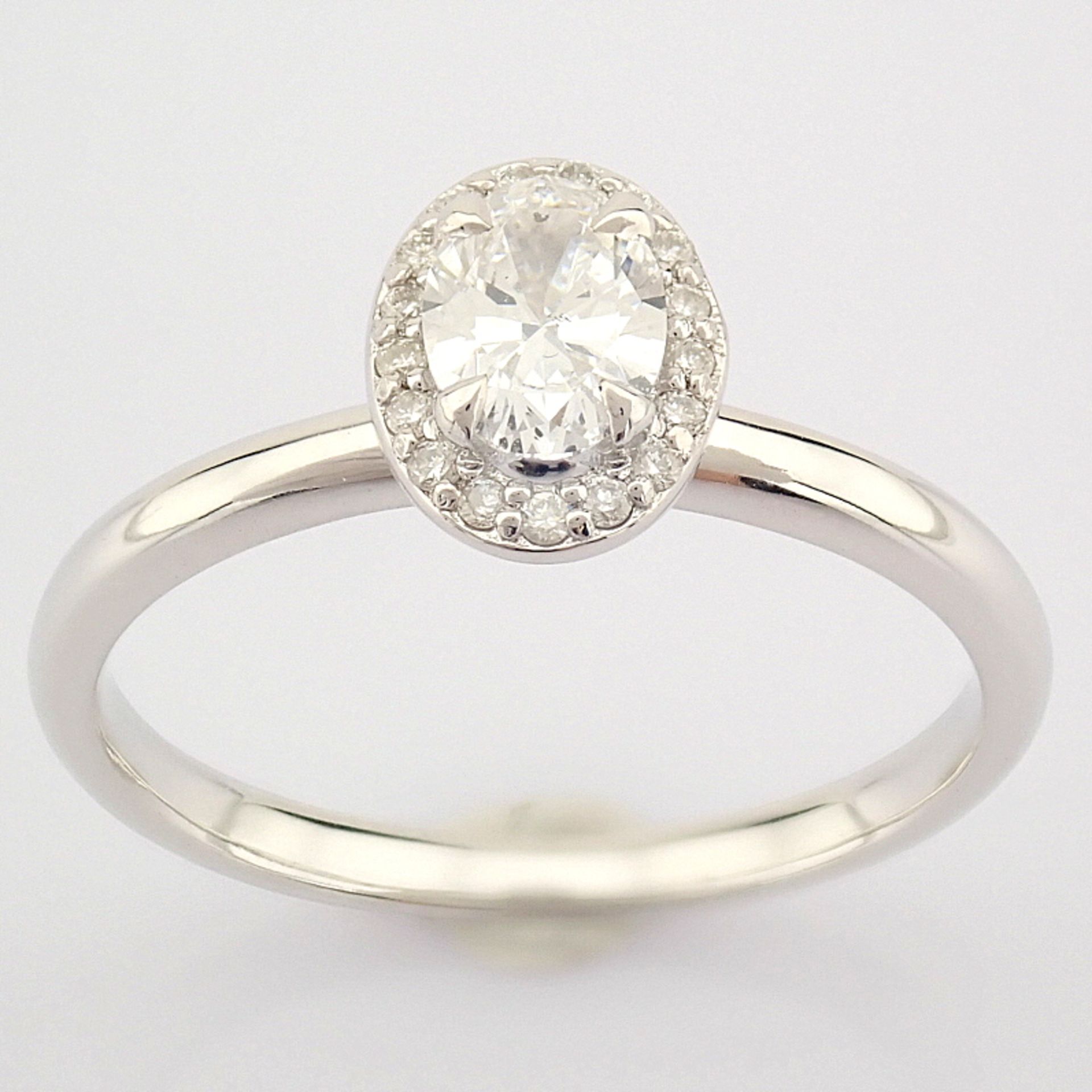 Certificated 14K White Gold Diamond Ring (Total 0.47 ct Stone) - Image 8 of 8