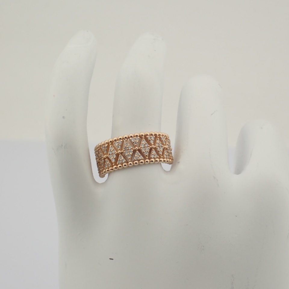 Certificated 14K Rose/Pink Gold Diamond Ring (Total 0.44 ct Stone) - Image 7 of 7