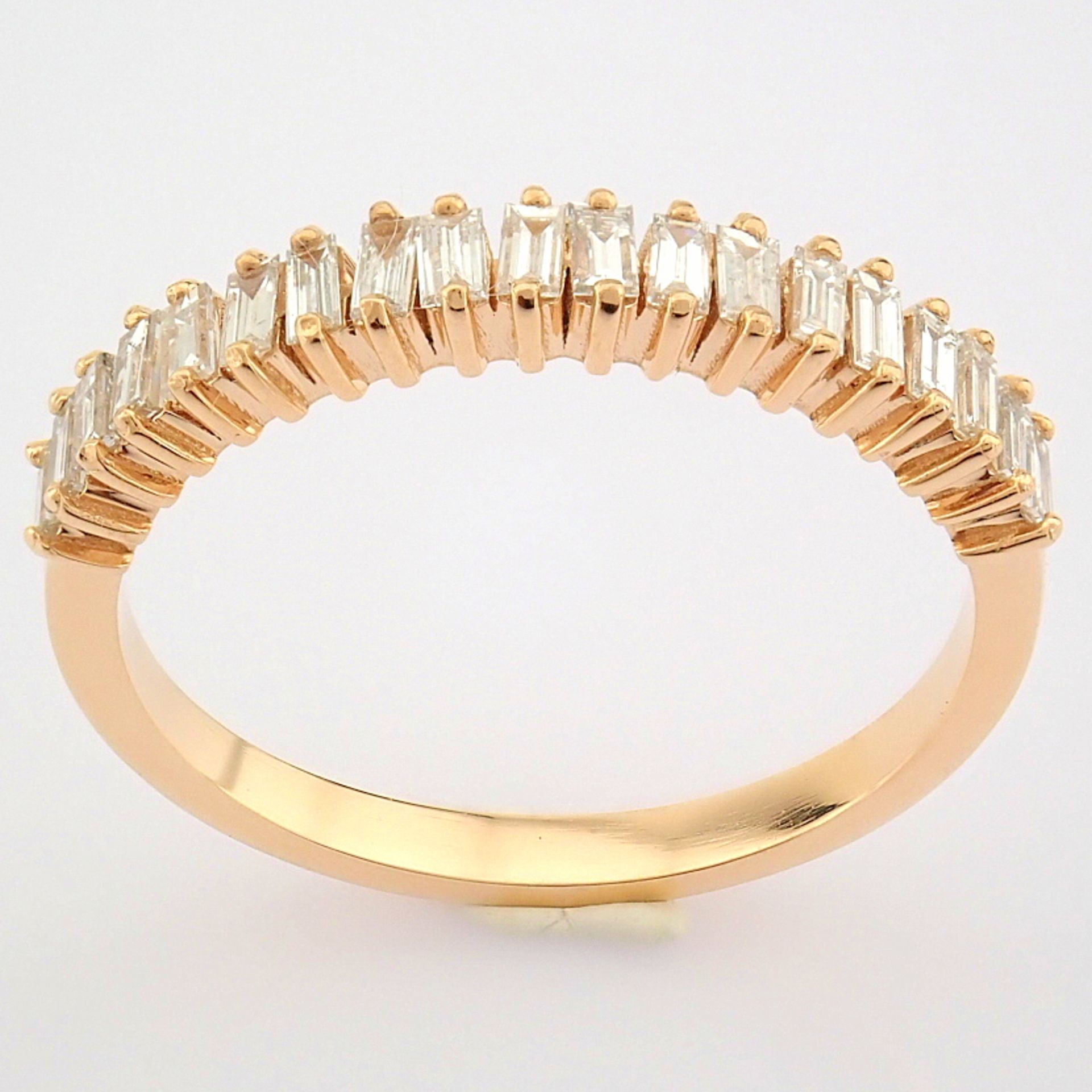 Certificated 14K Rose/Pink Gold Baguette Diamond Ring (Total 0.44 ct Stone) - Image 2 of 7